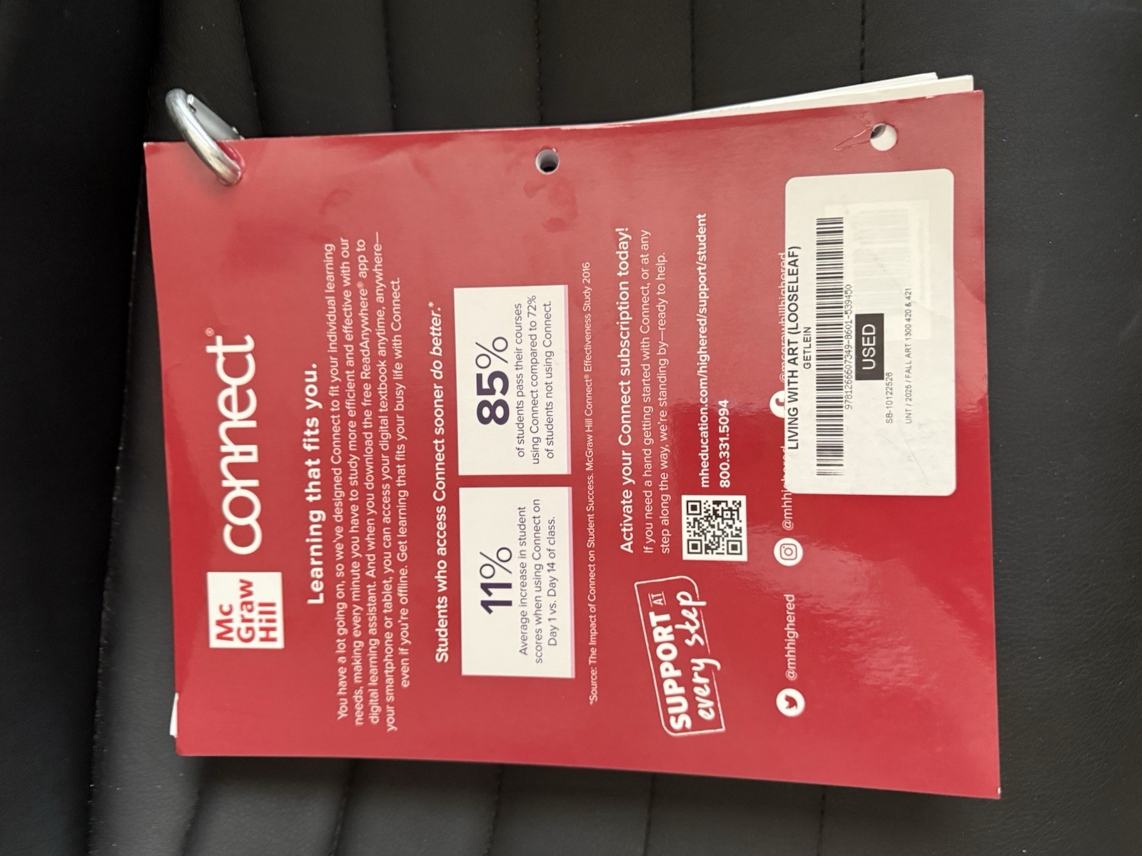 McGraw Hill Living with Art 13th Edition Loose-Leaf Ringbound Textbook 2026