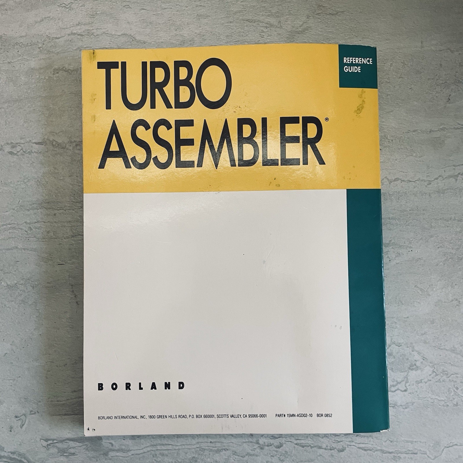 Turbo Assembler 1.0 Reference & User’s Guide Set – Borland 1988