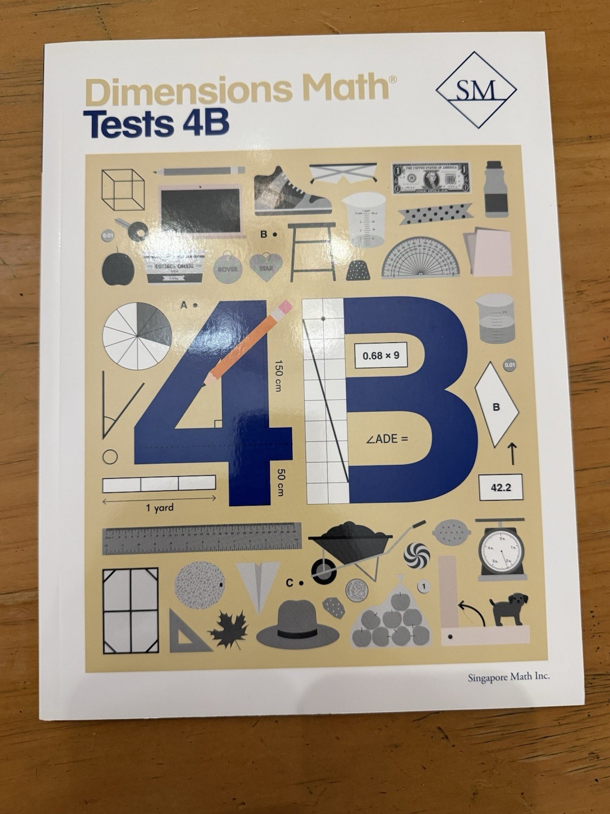 Dimensions Math Tests 4A & 4B Grade 4 Singapore Math Workbook Set NEW