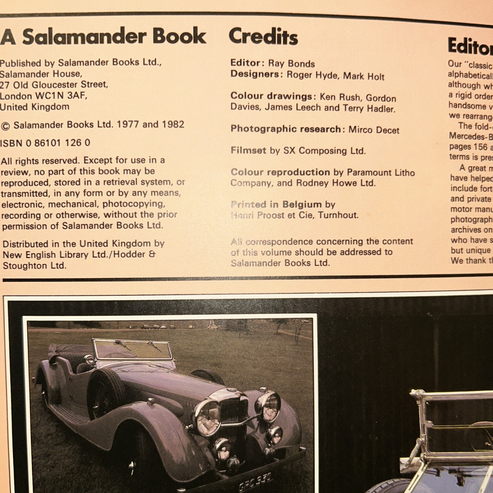 The Encyclopedia of the World’s Classic Cars Graham Robson 1982 (HCDJ) L/N!!!