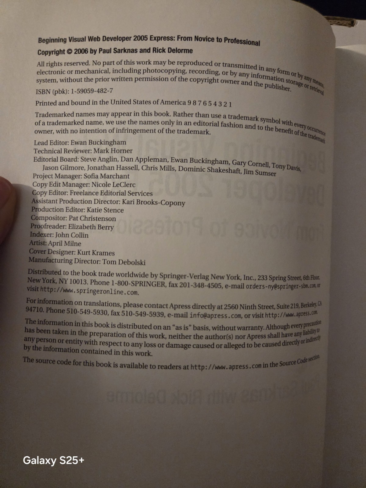 Beginning: from Novice to Professional Ser.: Beginning Visual Web Developer 2005