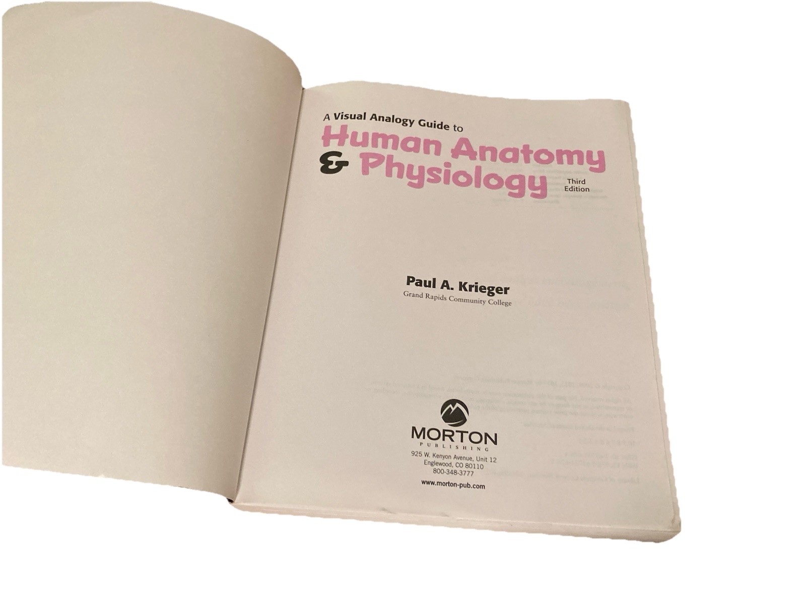 A Visual Analogy Guide to Human Anatomy & Physiology 3rd Ed. Exam Copy – GOOD