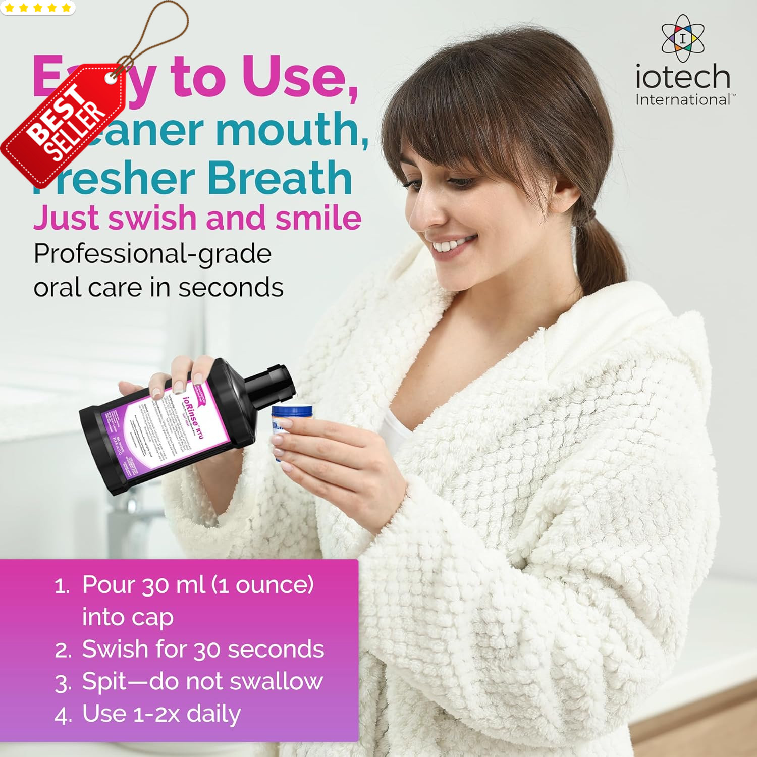 Iorinse RTU Soft Mint 16oz Professional Strength Long-Lasting Breath Freshener –