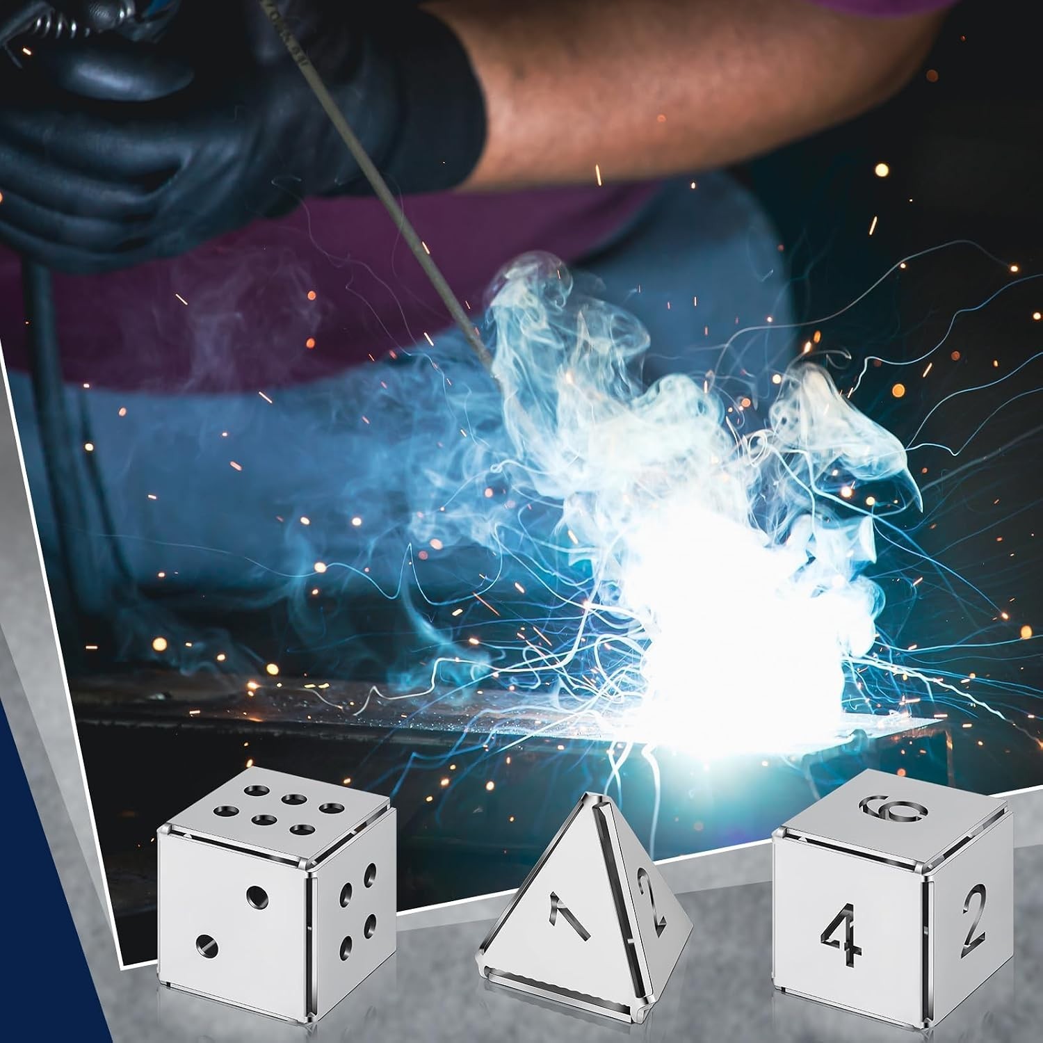 3 Pcs Welding Kit 1.5 Inch Welding Coupons Aluminum Plate for DIY Dice Practi…