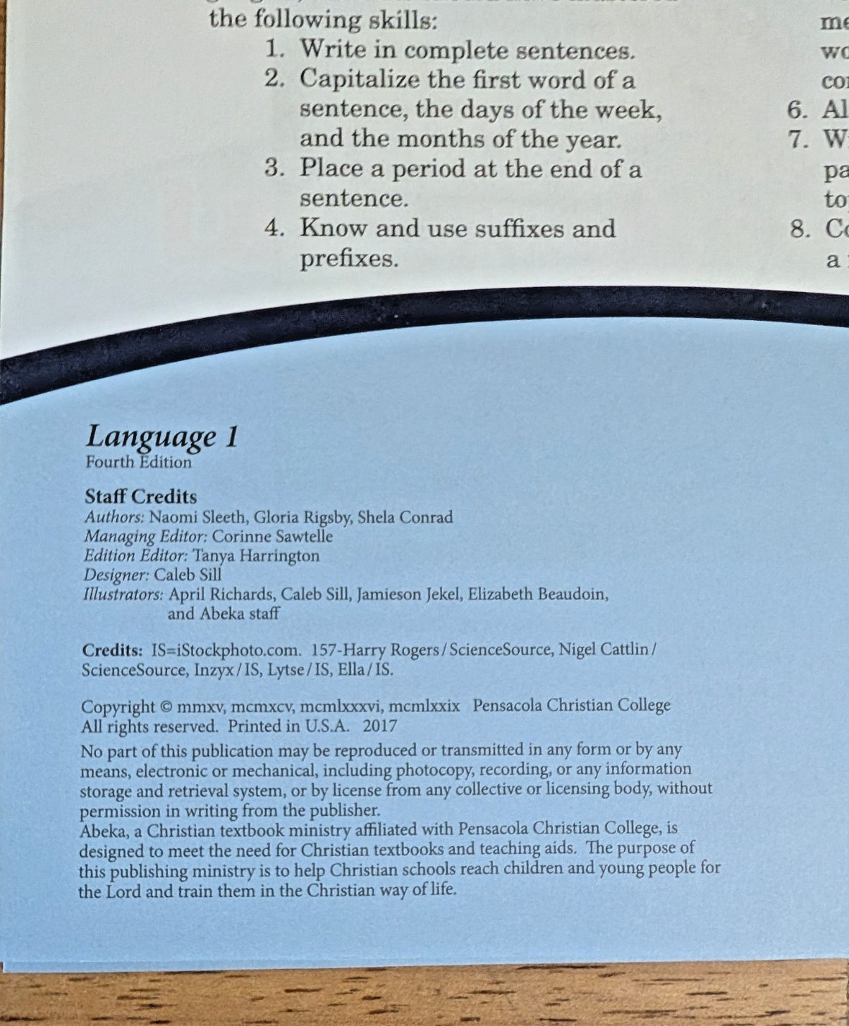 Abeka Language 1, Letters and Sounds 1 Teacher Key Books A Beka