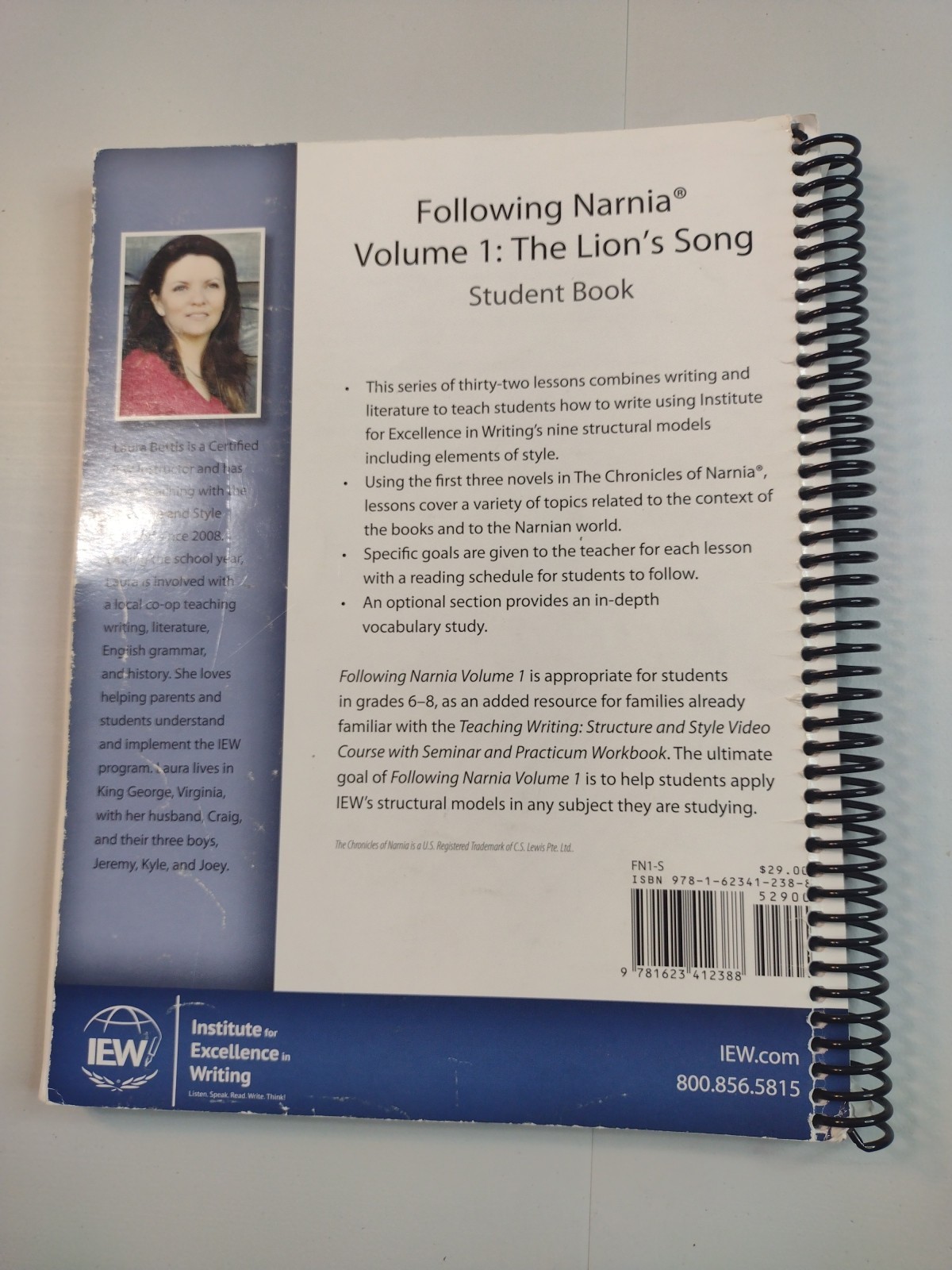 IEW Following Narnia Volume 1: The Lion’s Song Student Book by Bettis Paperback