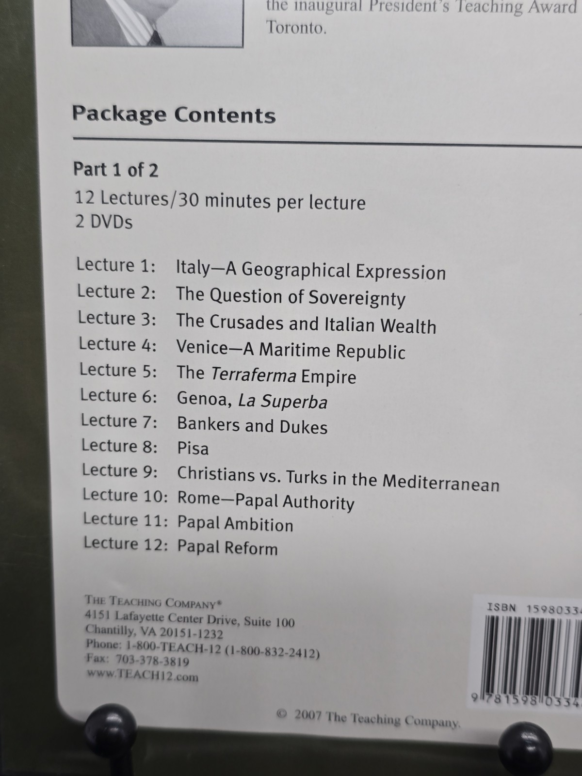 Italians before Italy Part 1 & 2 Conflict Competition in the Mediterranean 4 DVD