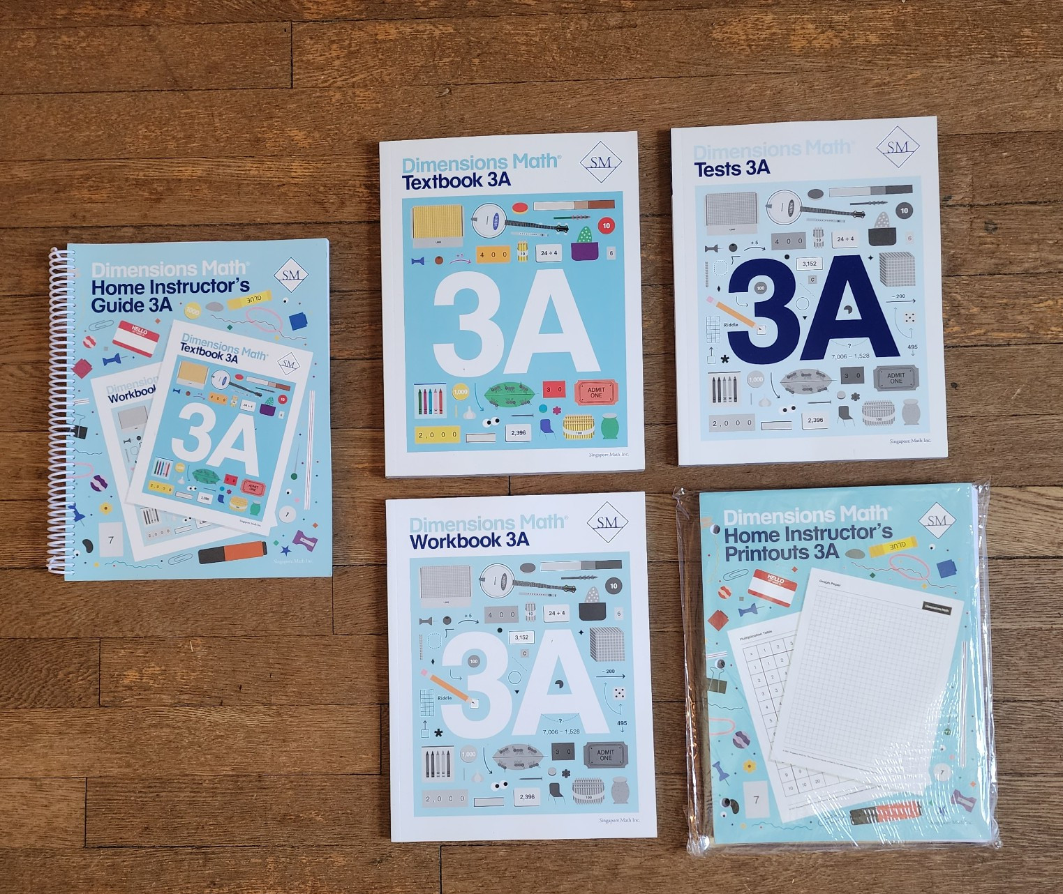 DIMENSIONS MATH 3A WITH TEACHERS GUIDE, TEXTBOOK, WORKBOOK, TESTS, PRINTOUTS