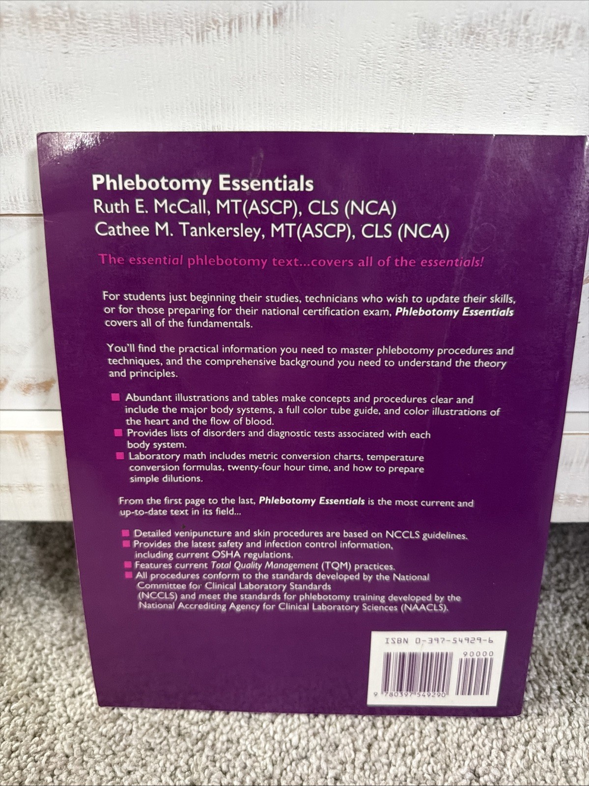 PHLEBOTOMY ESSENTIALS By Ruth E. Mccall & Cathee M. Tankersley VG