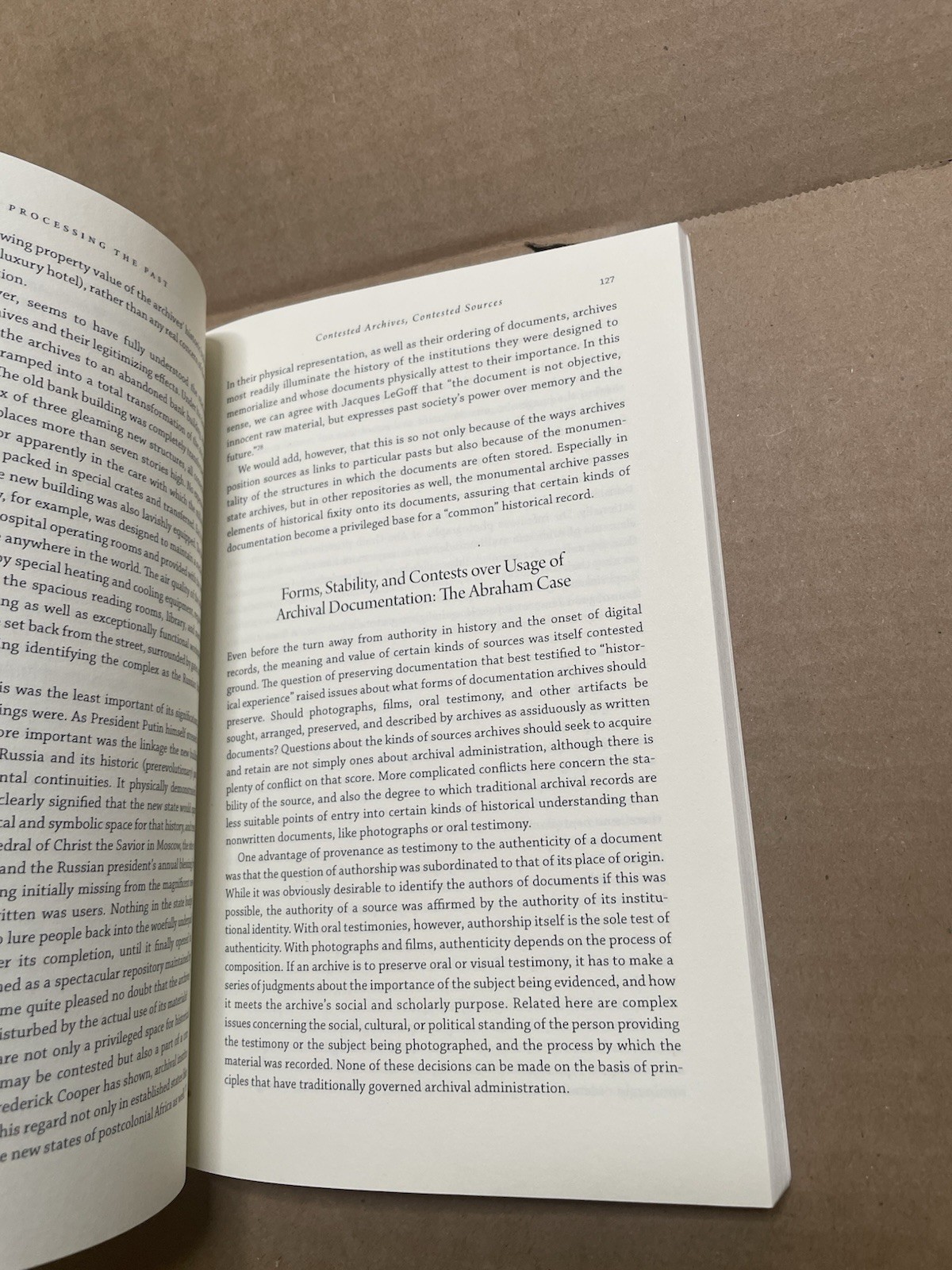 Processing the Past : Contesting Authority in History and the Archives, Paper…