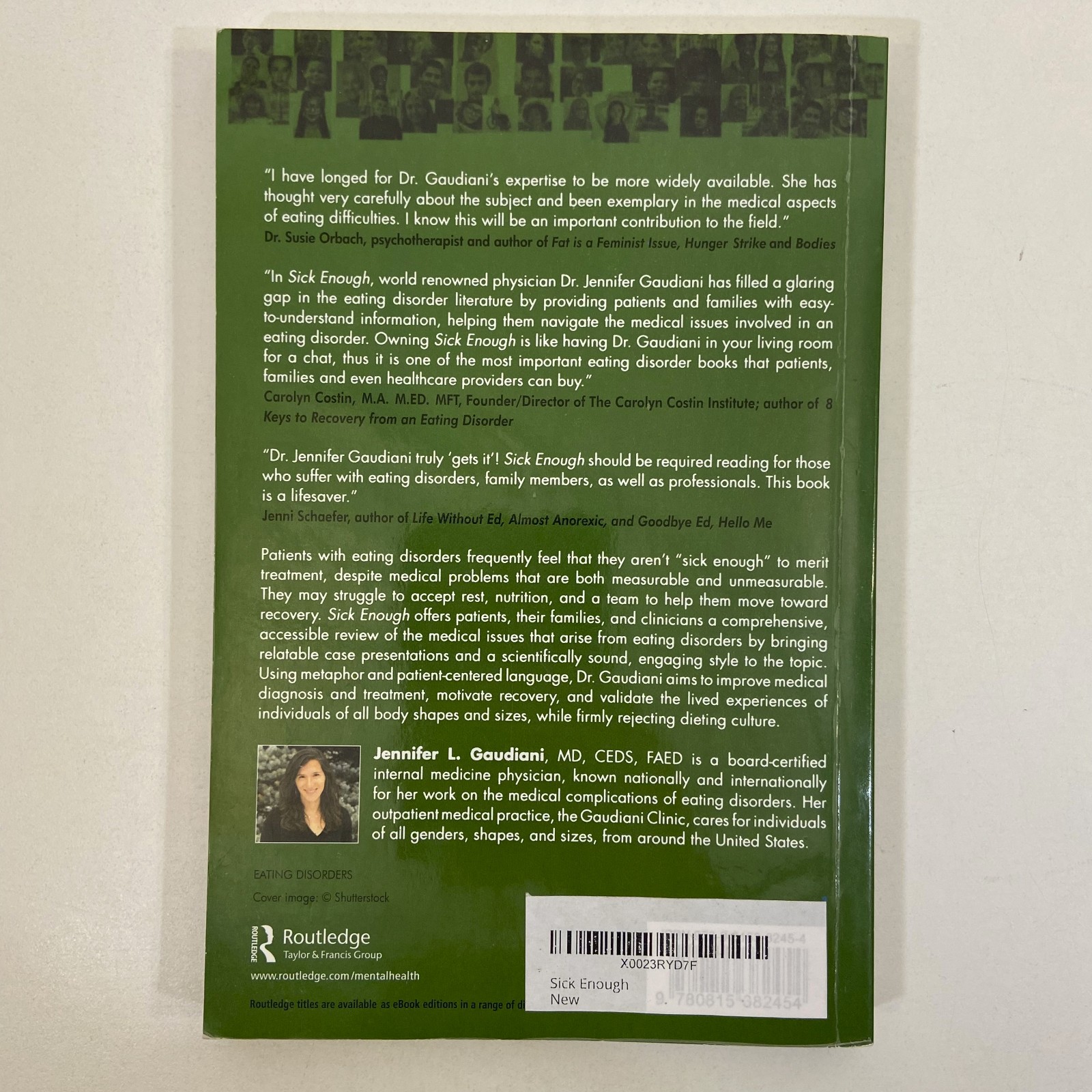 Jennifer Gaudiani Sick Enough Medical Eating Disorders 2019 Routledge TPB Book