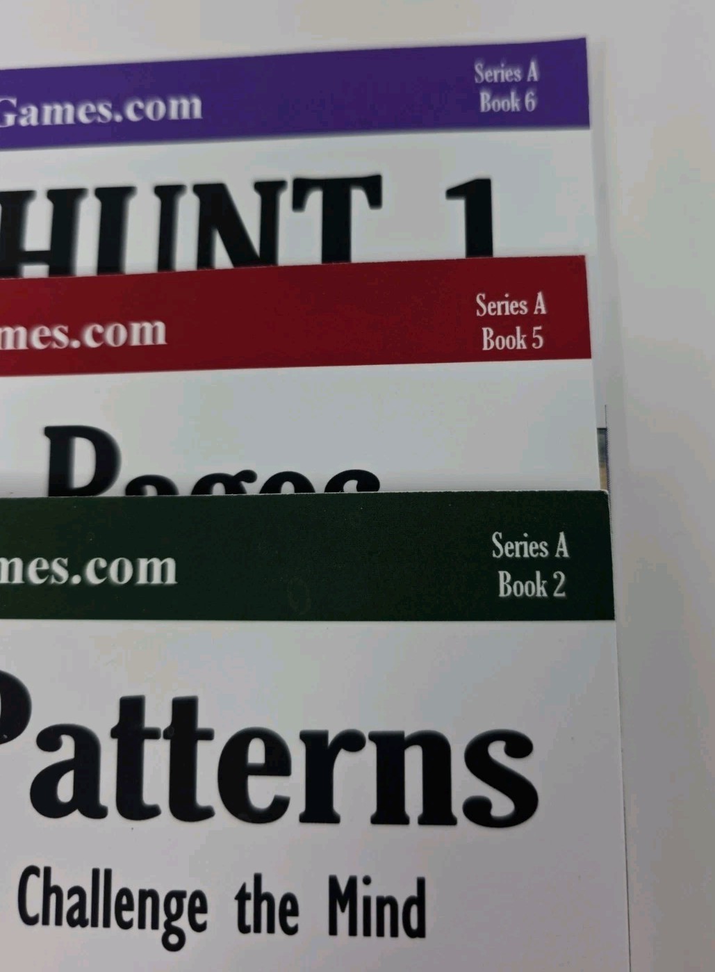 3 Books From Dyslexia Games Book Series A Book 2, 5 & 6 Puzzles Word Hunt Number
