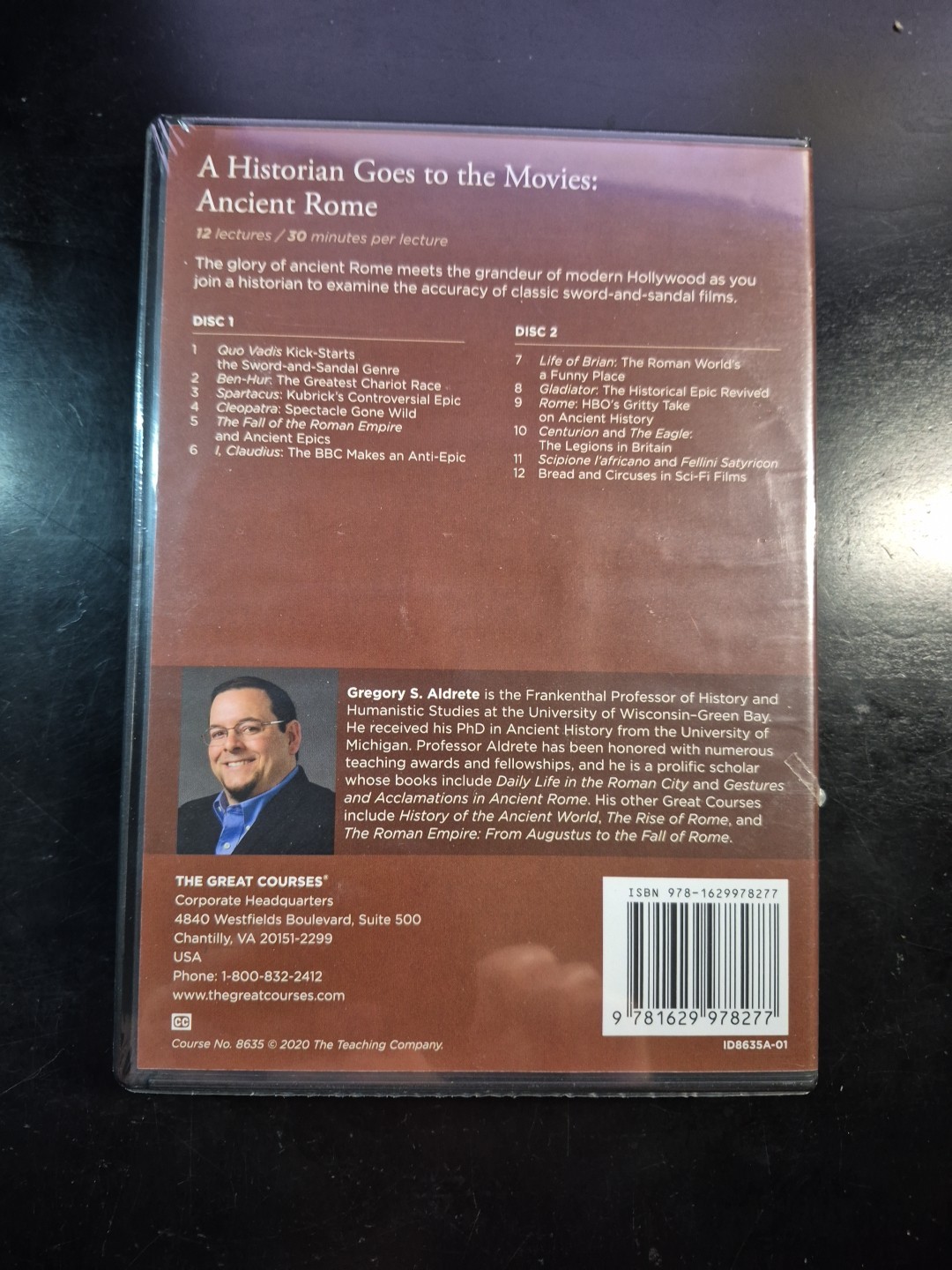 The Great Courses – A Historian Goes to the Movies Ancient Rome Book & DVD Set