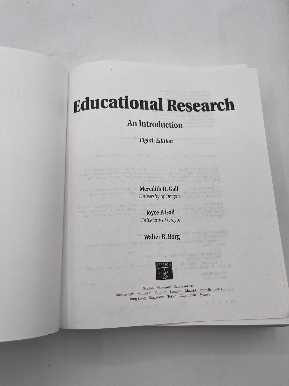 Educational Research: An Introduction 8th Edition Hardcover Gall & Borg