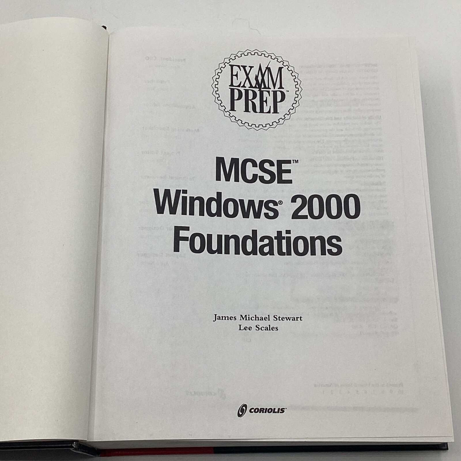 MCSE Windows 2000 Foundations Exam Prep Hardcover By James Stewart & Lee Scales
