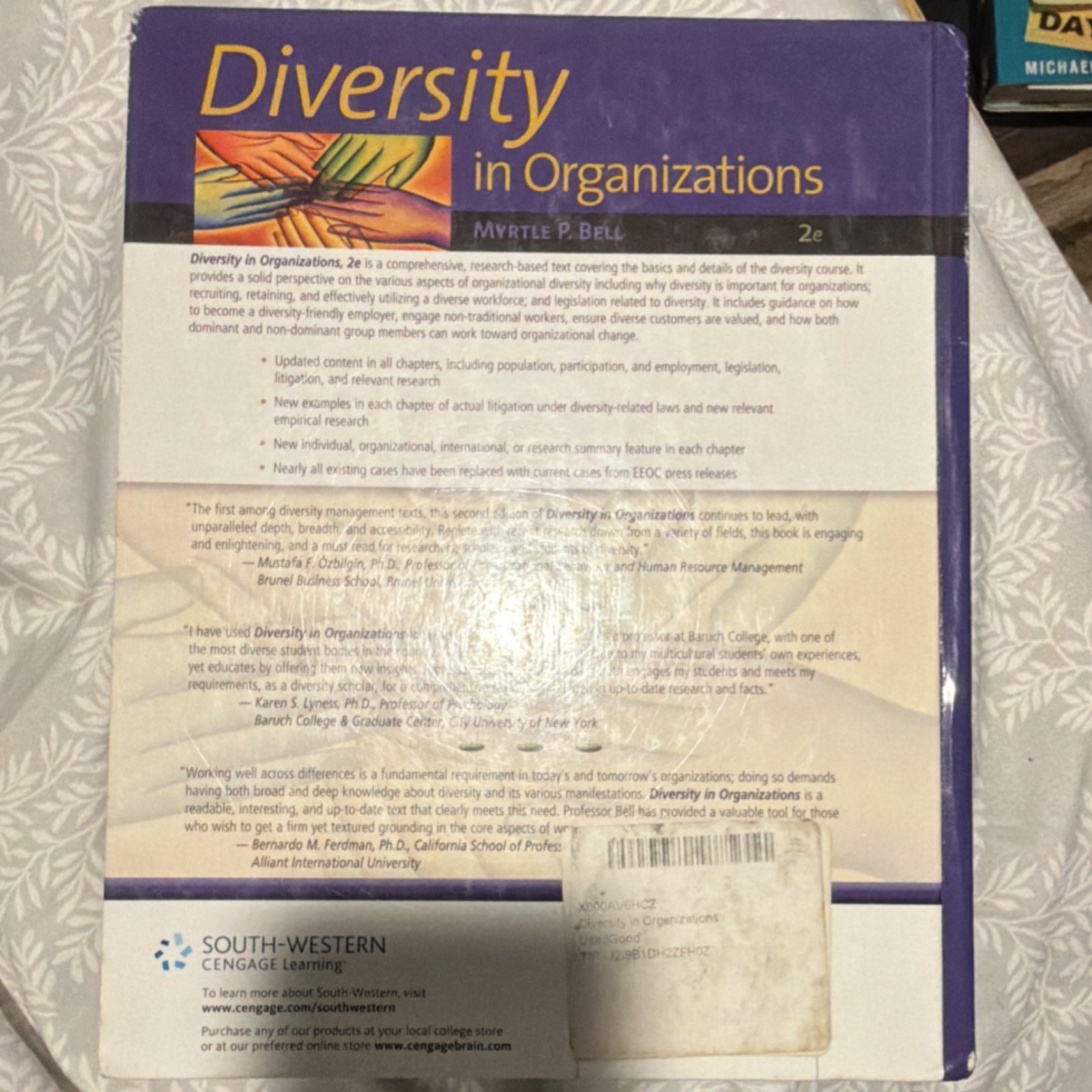 South-Western Diversity in Organizations 2nd Ed Myrtle P. Bell Hardcover