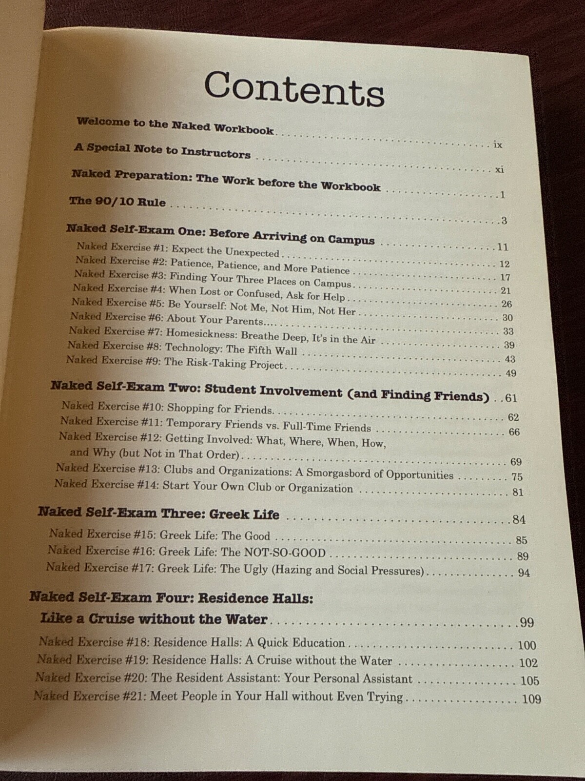 The Naked Roommate’s College First Year Survival Workbook, Freshman Help $23 NEW