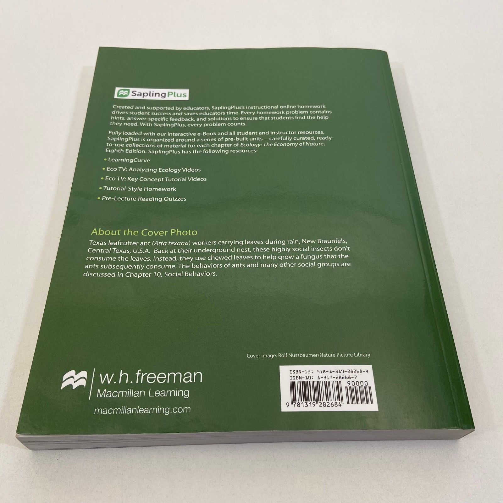 Ecology Economy of Nature Rick Relyea Robert Ricklefs Eighth Edition Freeman TPB
