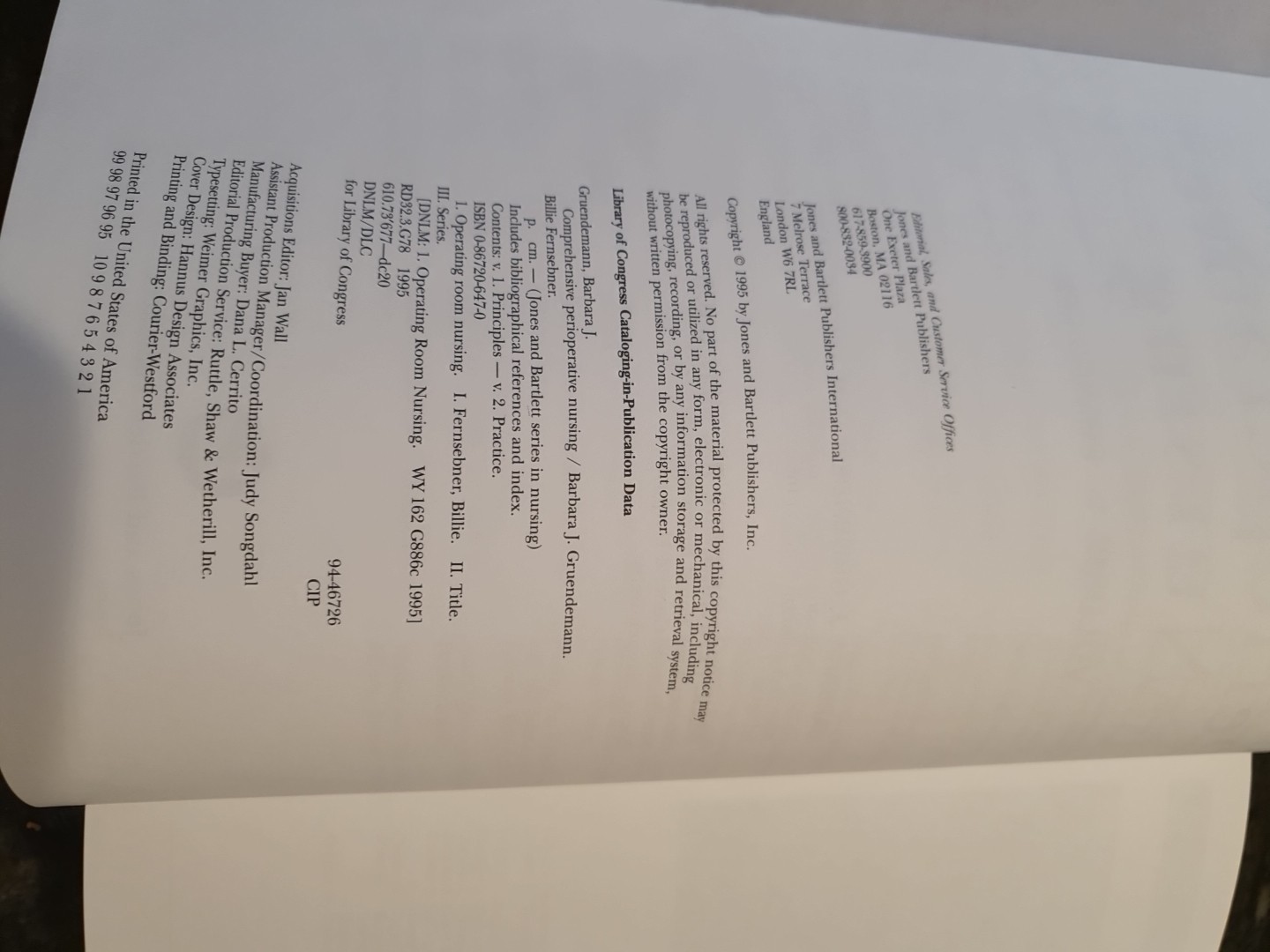 Comprehensive Perioperative Nursing Barbara Gruendemann Hardcover