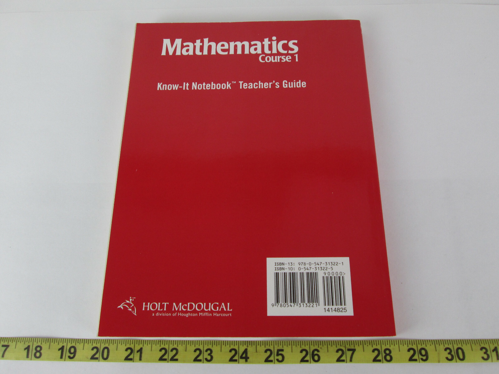 Holt McDougal Mathematics Course 1 Know-It Notebook Teacher’s Guide Book