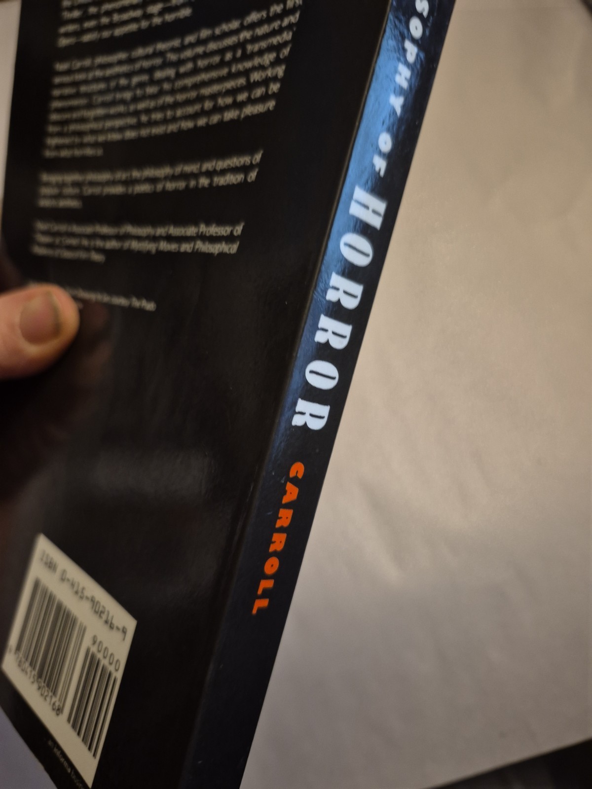 Philosophy of Horror : Or, Paradoxes of the Heart by Nöel Carroll (1990, Uk-B…
