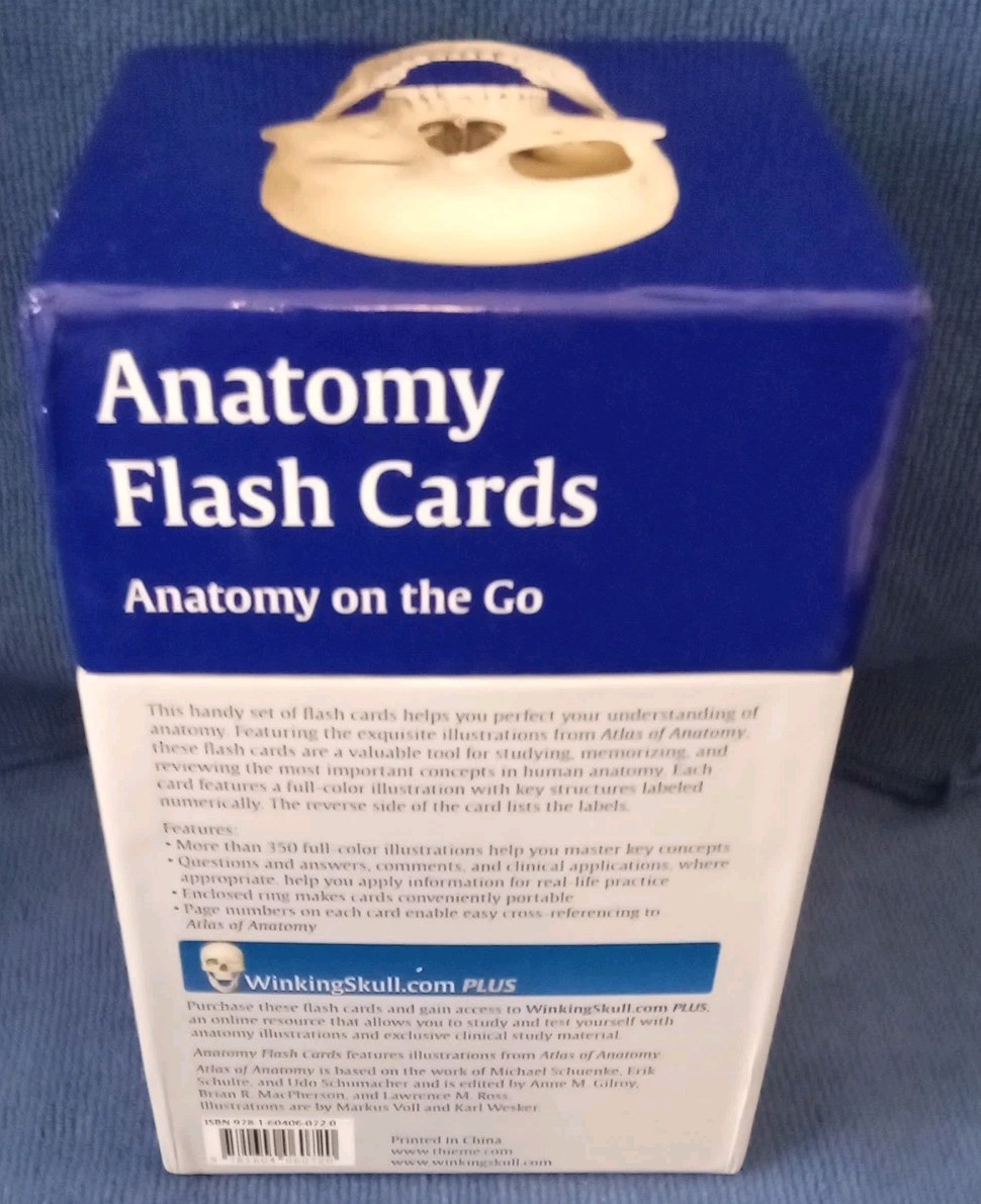 Anatomy Flash Cards by Anne M. Gilroy: Very Good Condition