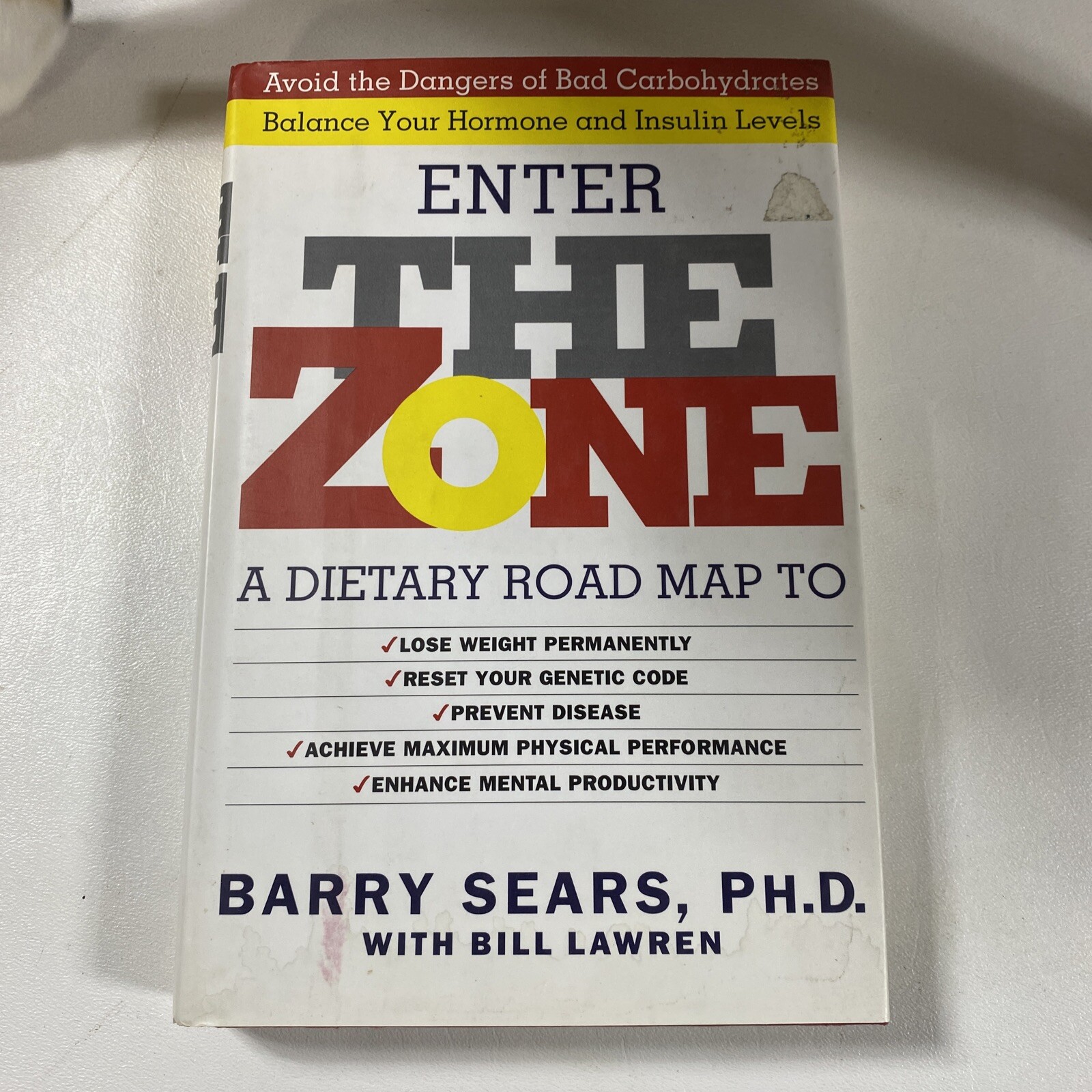 The Zone : A Dietary Road Map – Barry Sears (Dust Jacket, 1995, 1st Edition)