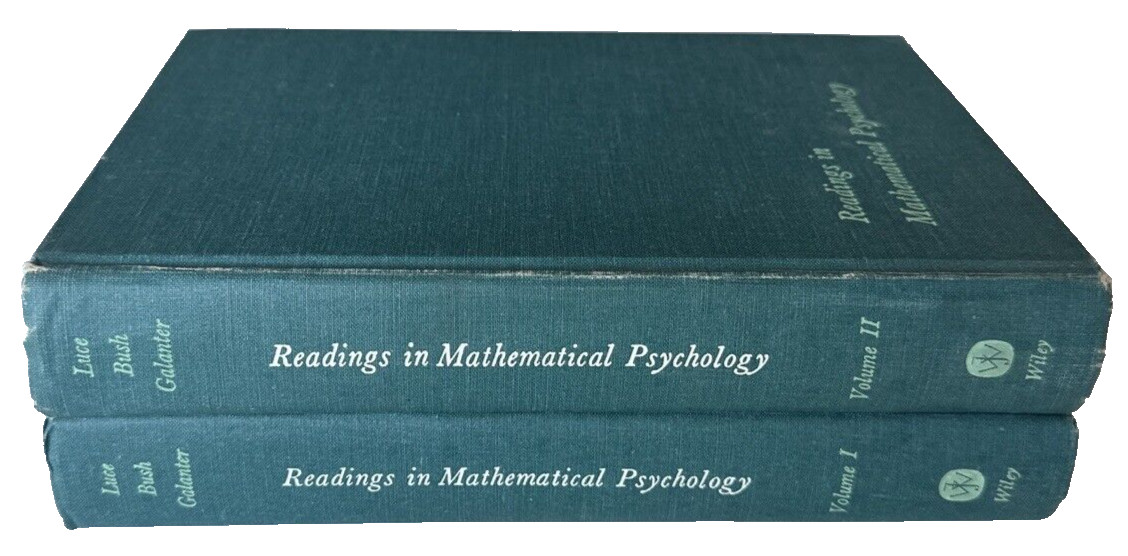 Readings in Mathematical Psychology (2 Vols. set) Luce, Bush, Galanter 1963-1965