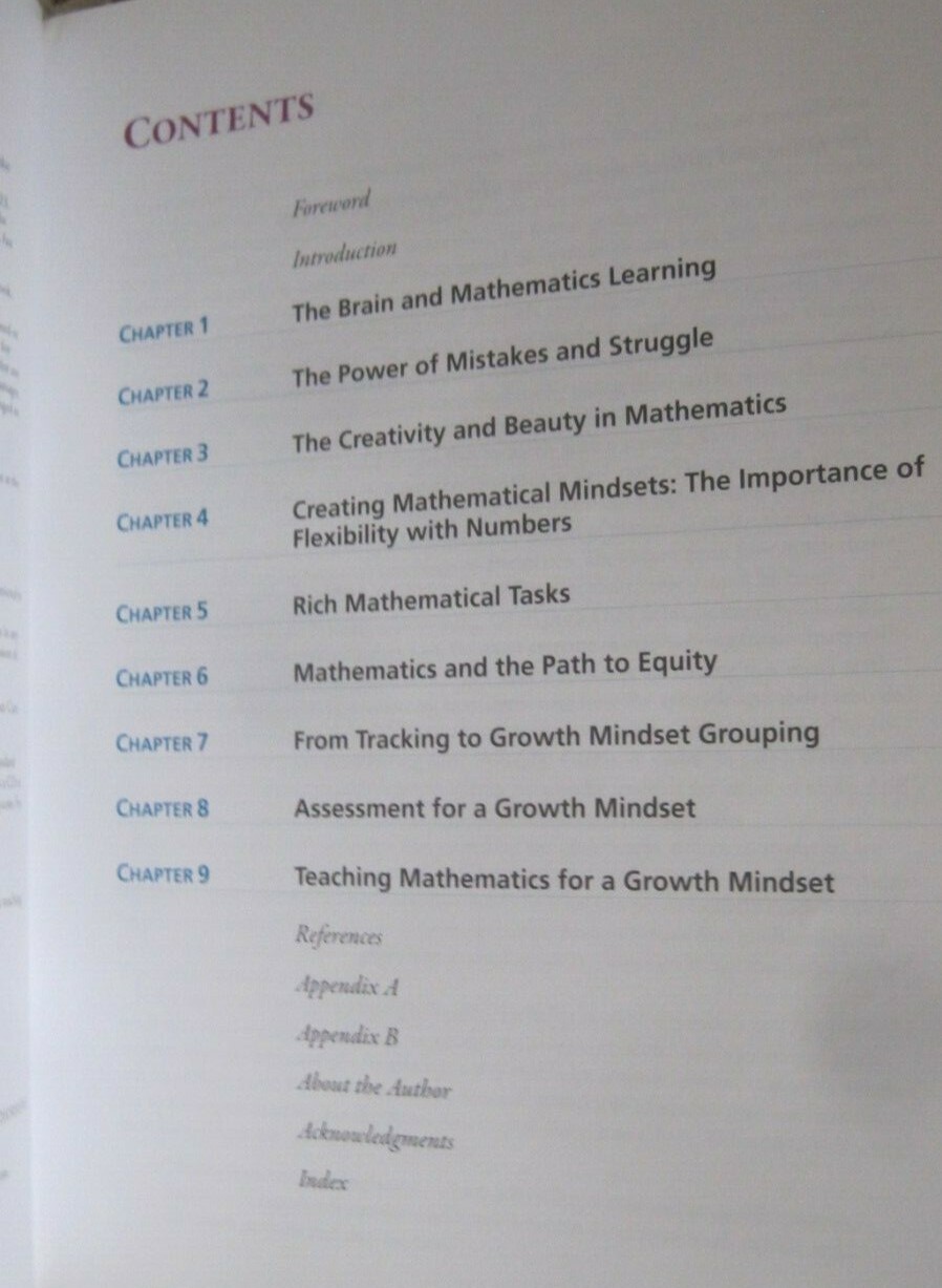 Mathematical Mindsets paperback by Jo Boaler
