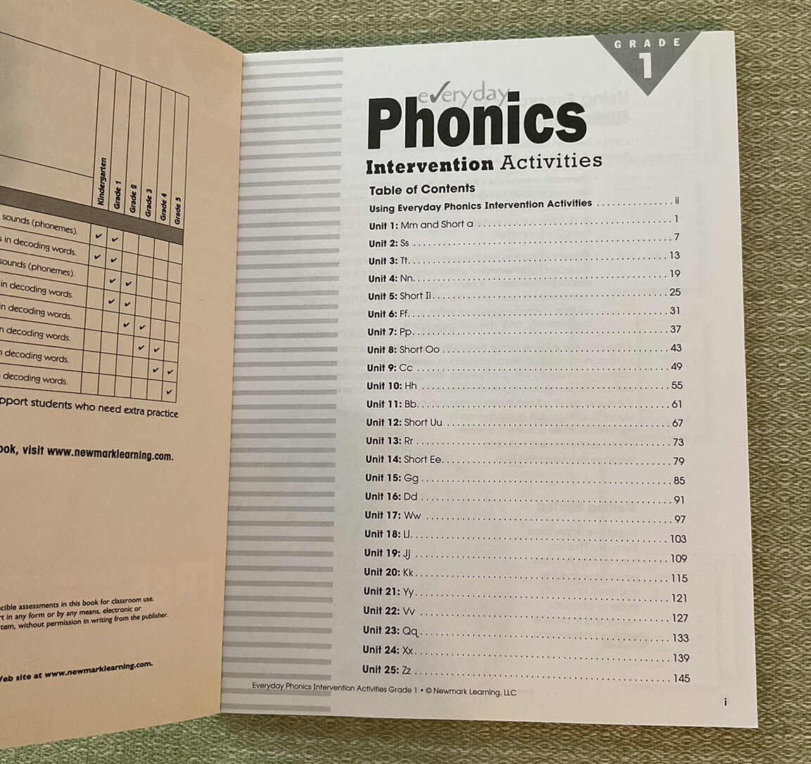 Newmark Learning Grade 1 Everyday Intervention Activities Aid For Phonics