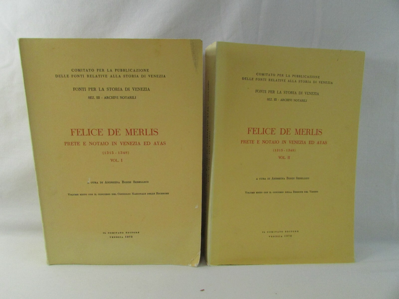Lot Of 15 Vintage Books From SOURCES FOR THE HISTORY OF VENICE Rare 1957-1980