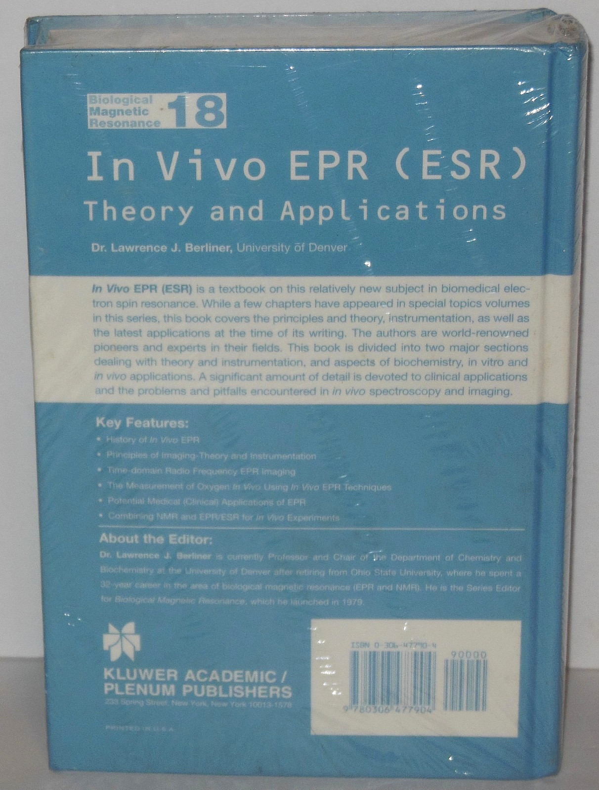 In Vivo EPR (ESR) : Theory and Applications: Biological Magnetic Resonance 18