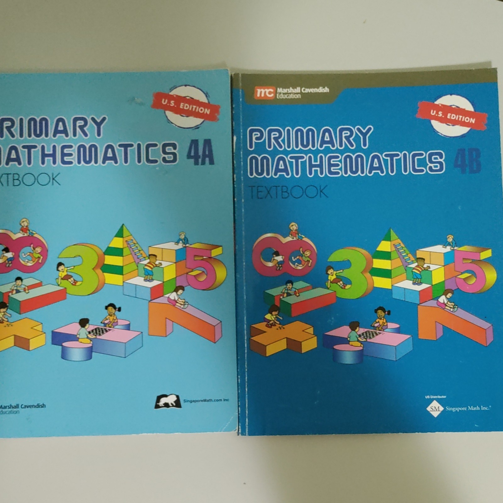 Singapore Math 4A & 4B Textbooks U.S. Edition PB Marshall Cavendish