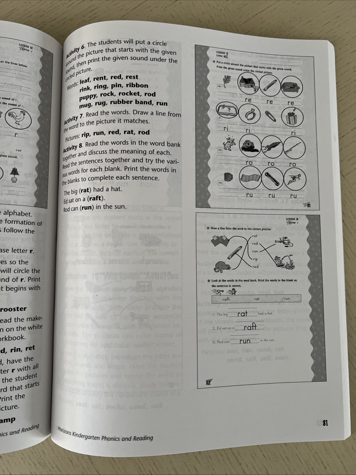 Horizons Phonics and Reading K Kindergarten Teacher’s Guide 1 BRAND NEW