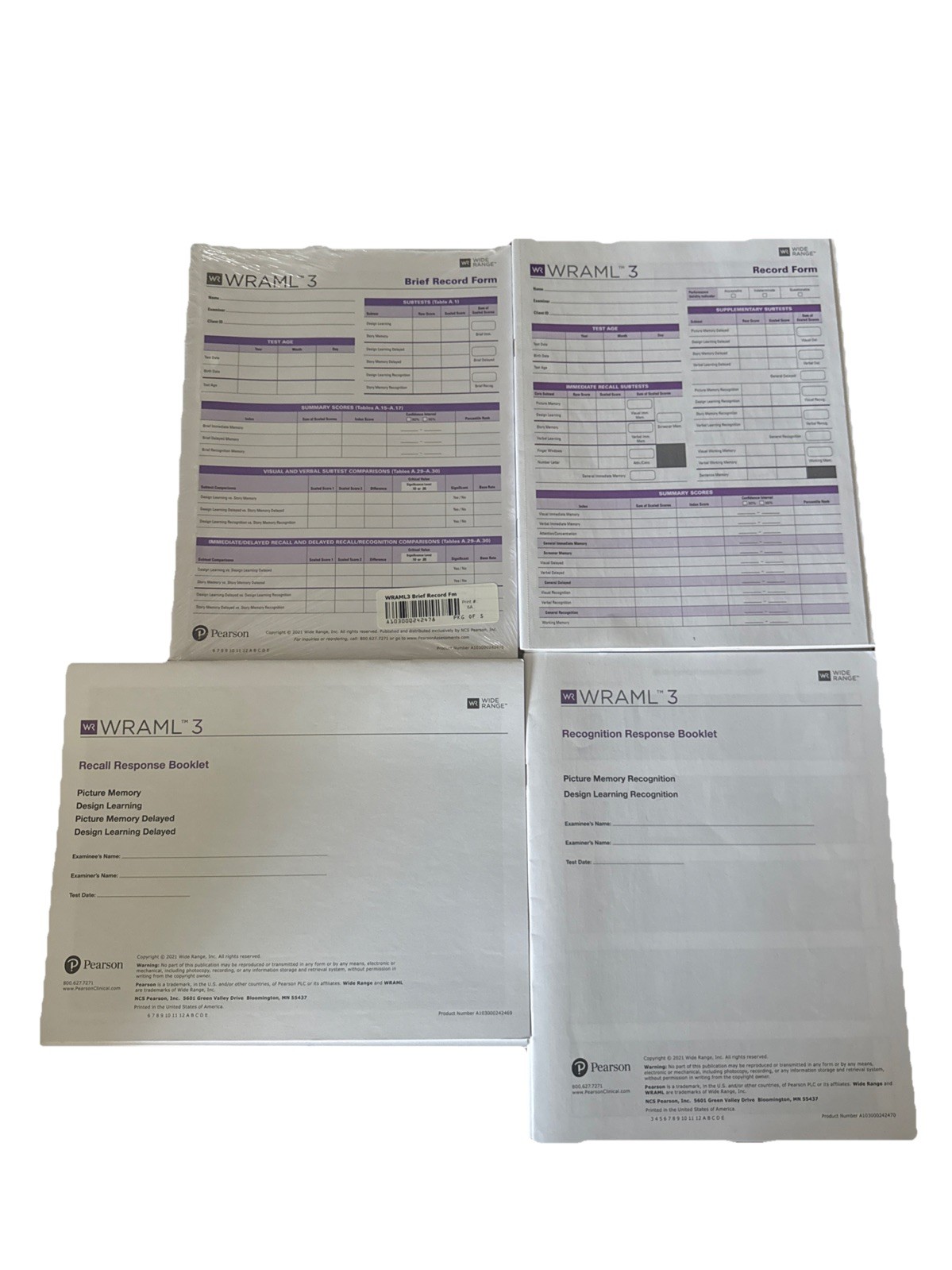 WRAML3 – Wide Range Assessment Of Memory And Learning | Third Edition- Test Kit
