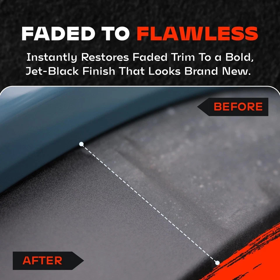 BLAZON Black Trim Restorer 8 oz – Dye-Infused Solution for Car Trim