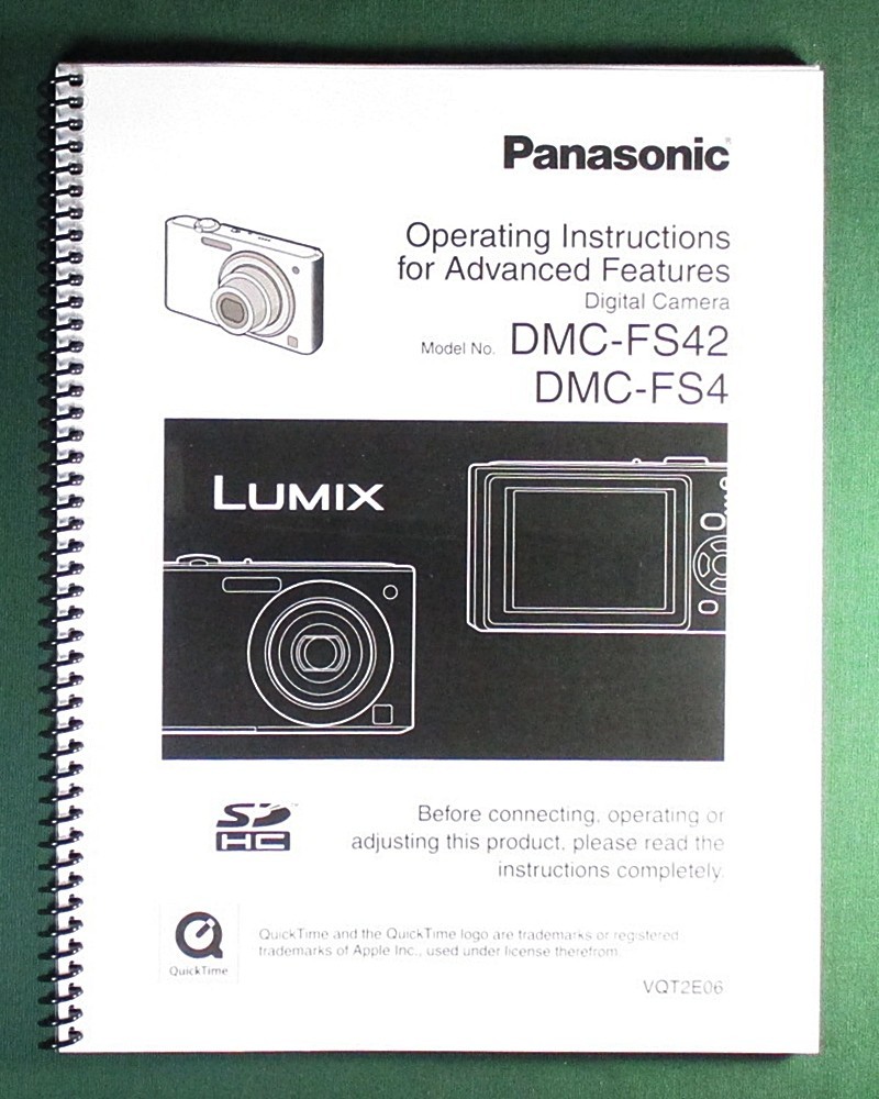 Panasonic DMC-FS4 / FS42 Instruction Manual: w/ Protective Covers!