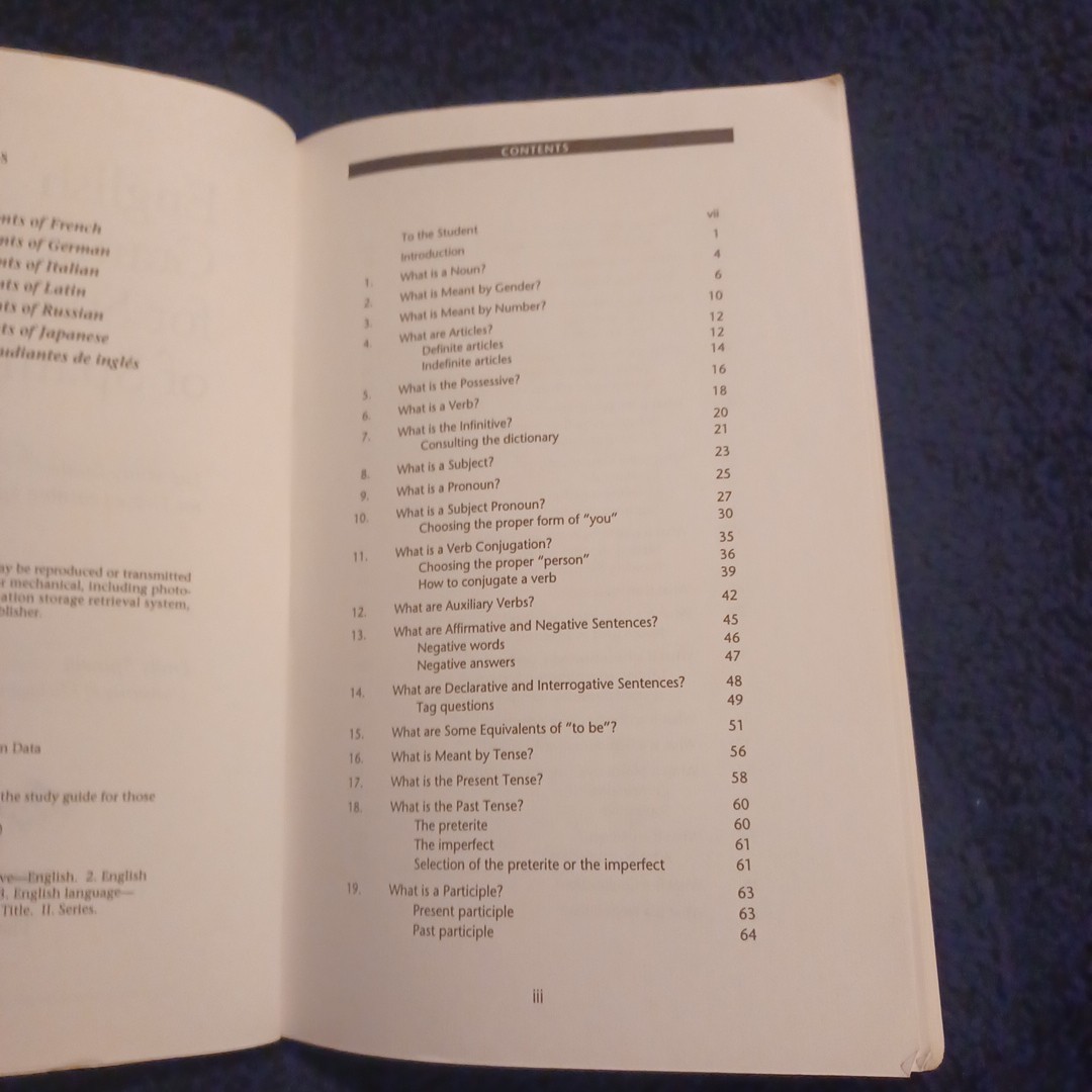 English Grammar Ser.: English Grammar for Students of Spanish : The Study Guide