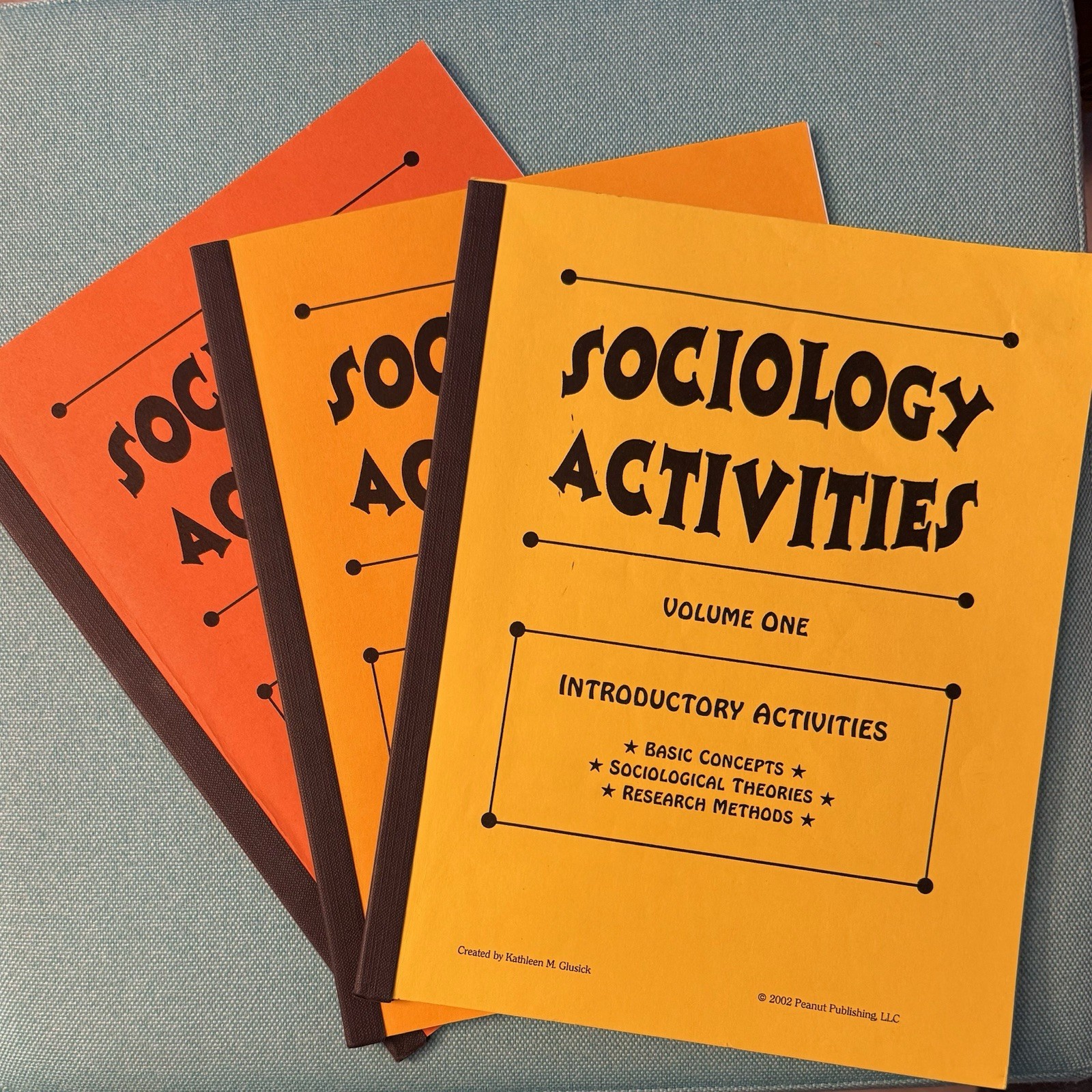 Three (3) Volumes of Sociology Activities Teacher Resource By K Glusick