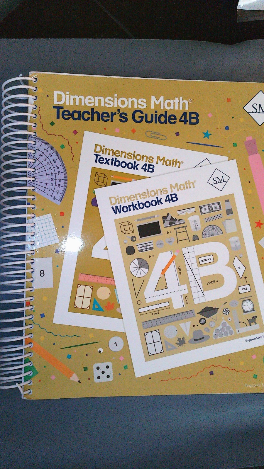 Dimensions Math Teacher’s Guide 4B, Singapore Math Inc. [Spiral-bound] VERY GOOD