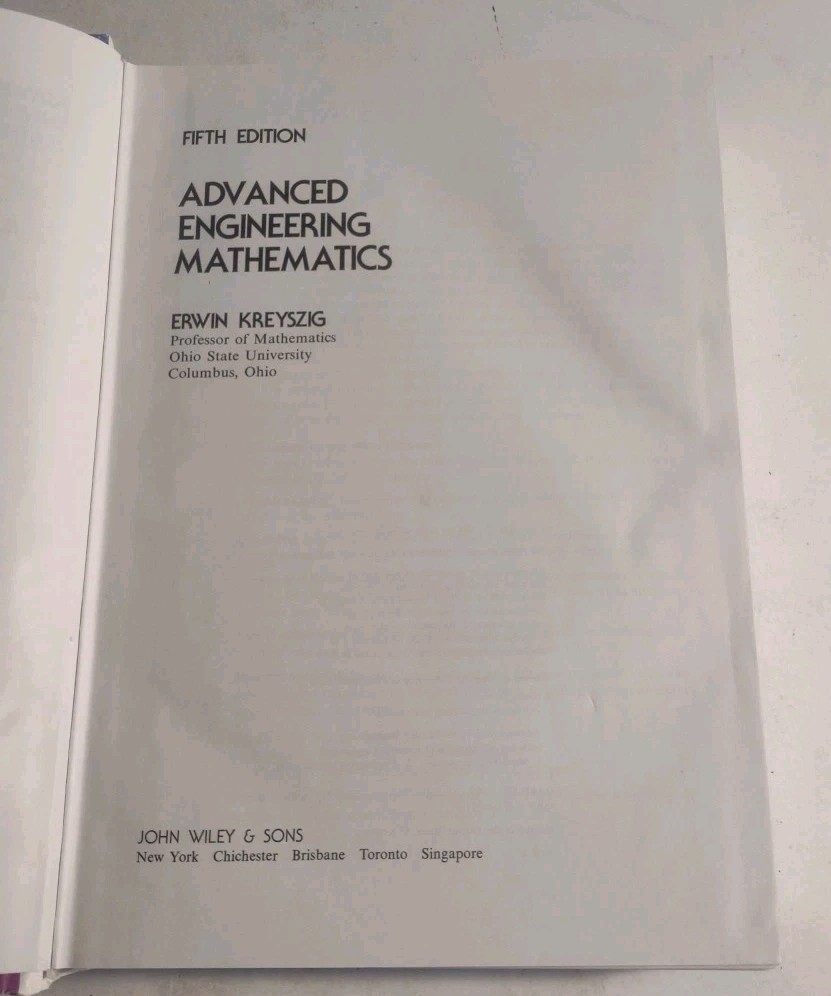 Advanced Engineering Mathematics 5th Edition by Erwin Kreyszig. Hardcover Book.