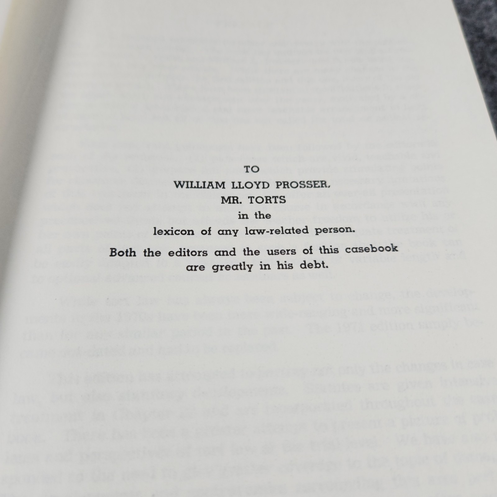 Torts Cases and Materials Prosser Smith Schwartz University Casebook Series 1976