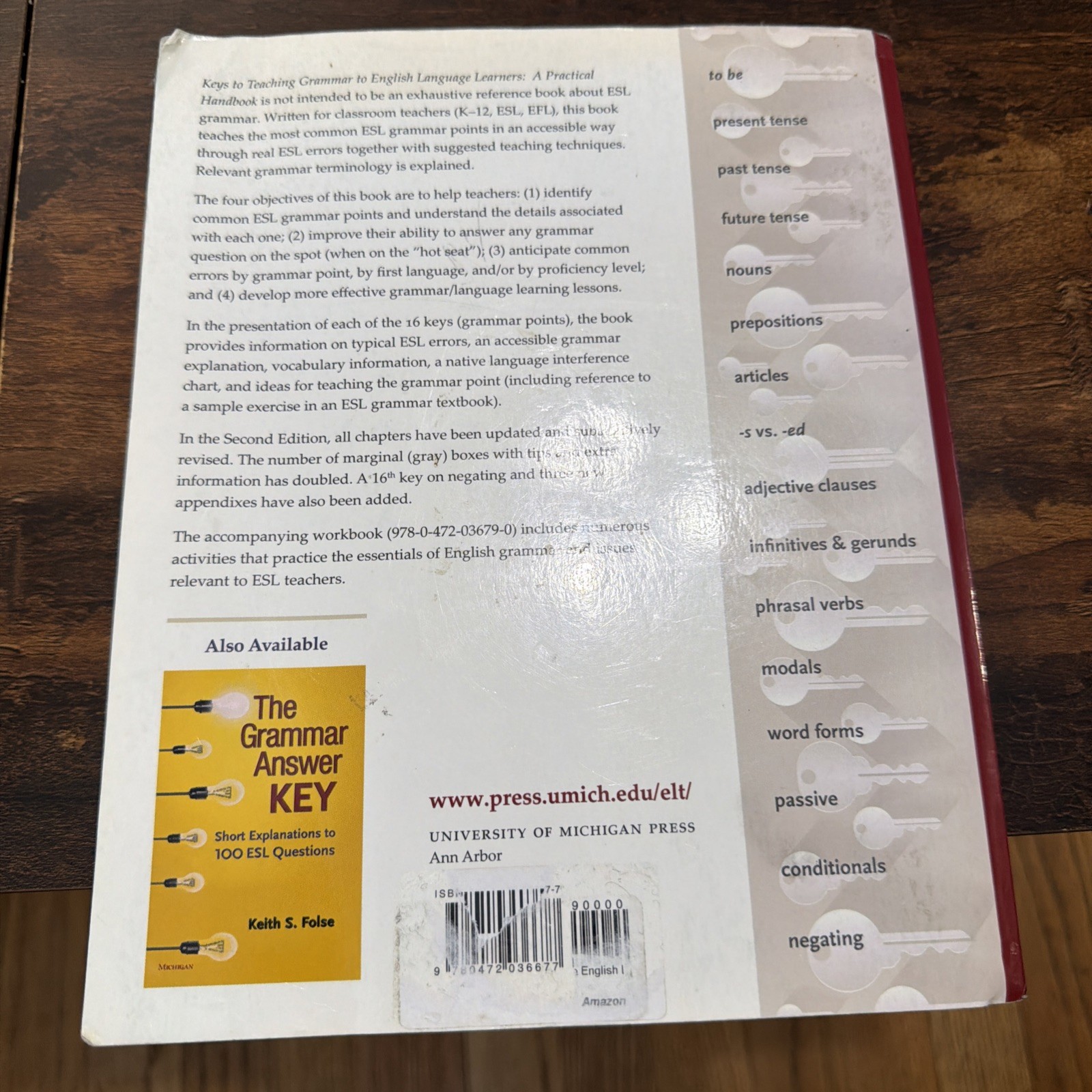 Keys to Teaching Grammar to English Language Learners, Second Ed : A…