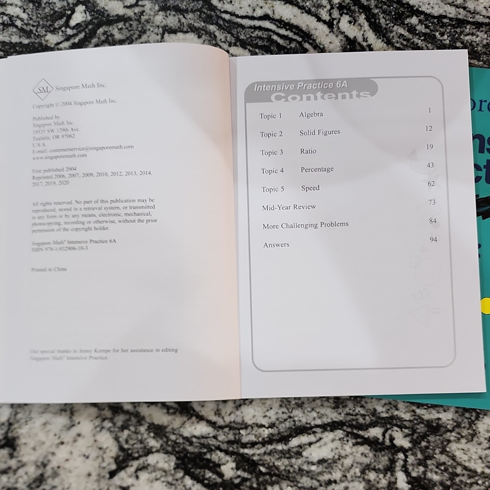Singapore Math Intensive Practice 6A & 6B Workbook Paperback Elementary Math