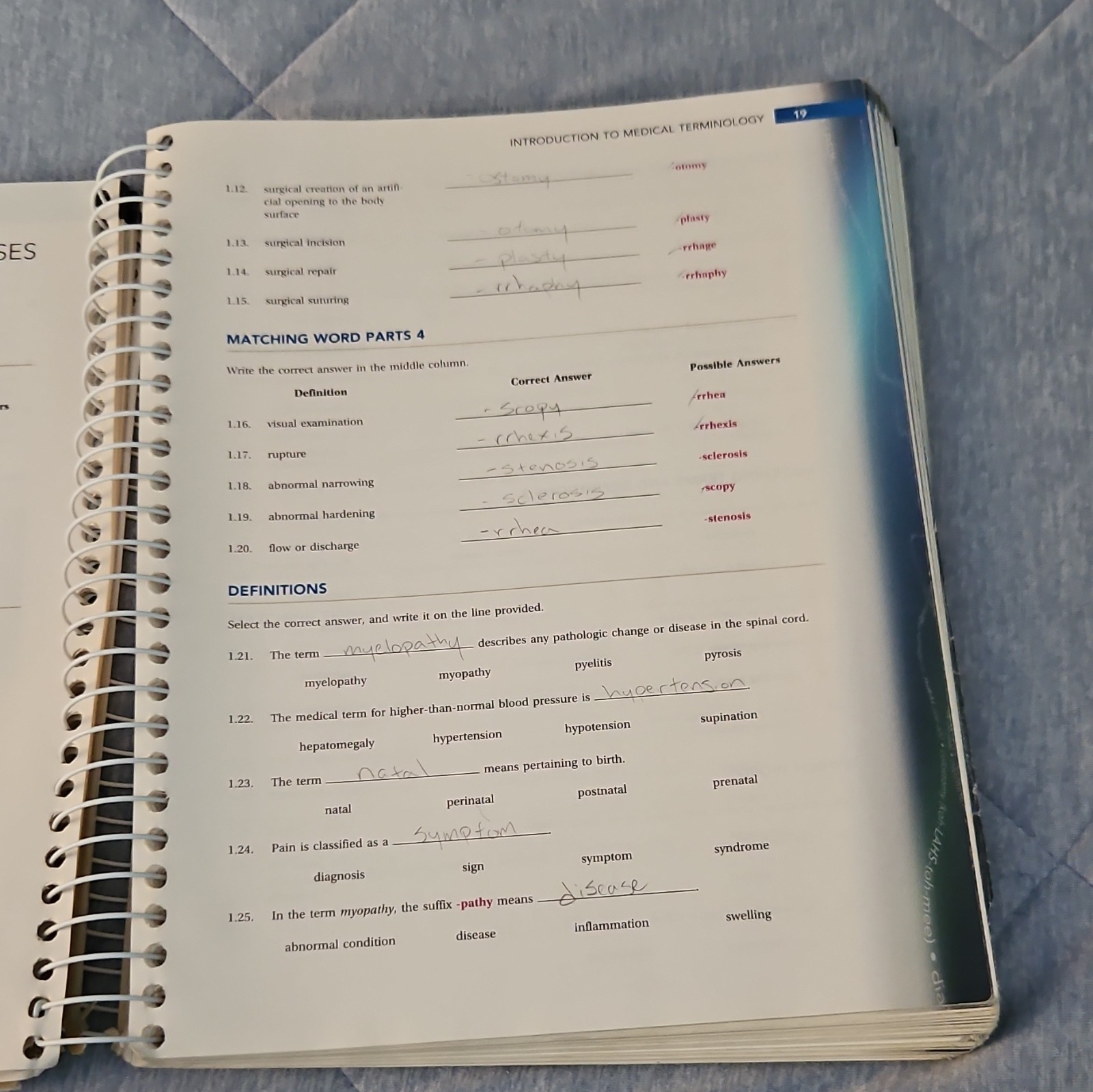 Delmar Medical Terminology for Health Professions 7th Spiral+CD Ehrlich