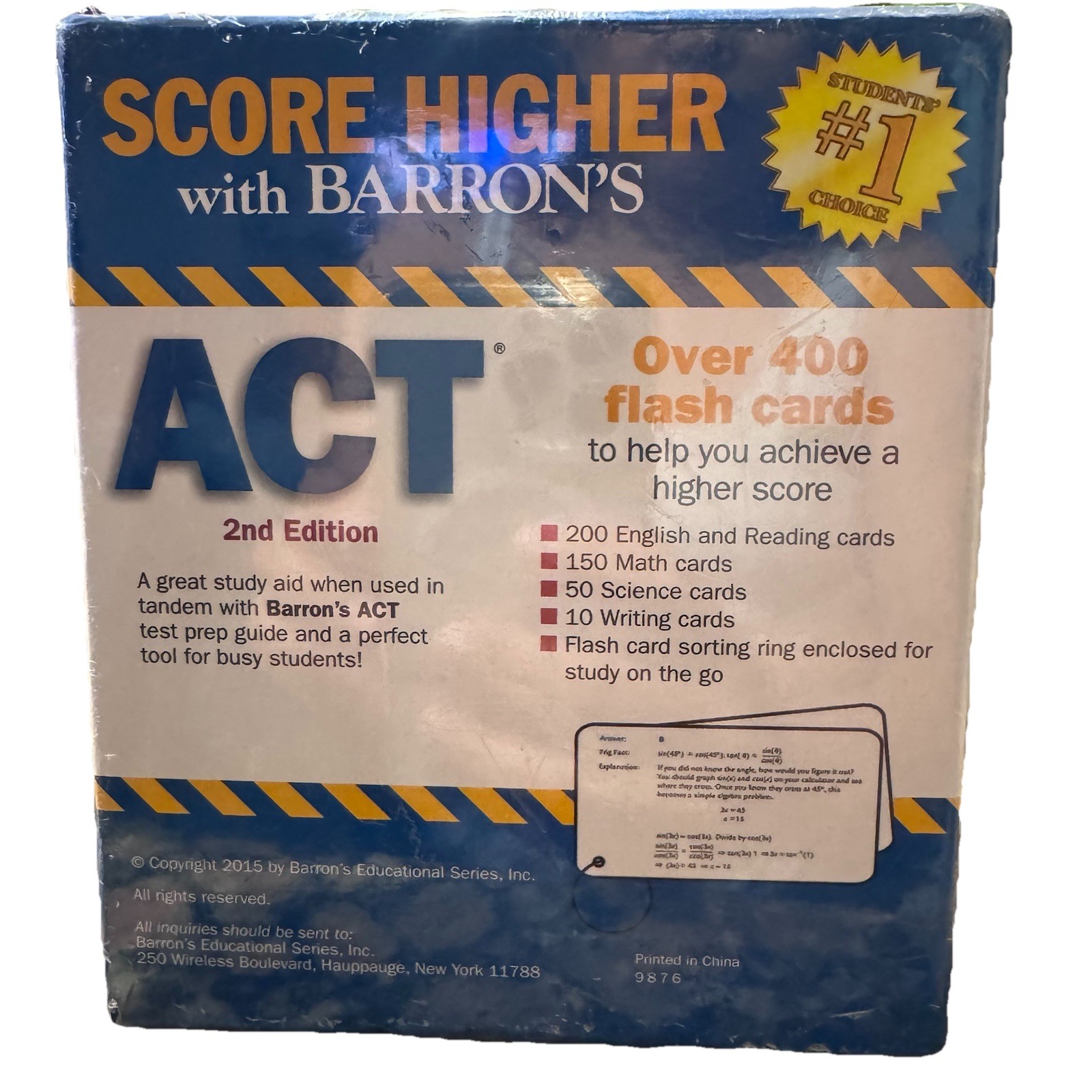 Barron’s Test Prep Ser.: Barron’s ACT Flash Cards : 410 Flash Cards to Help You