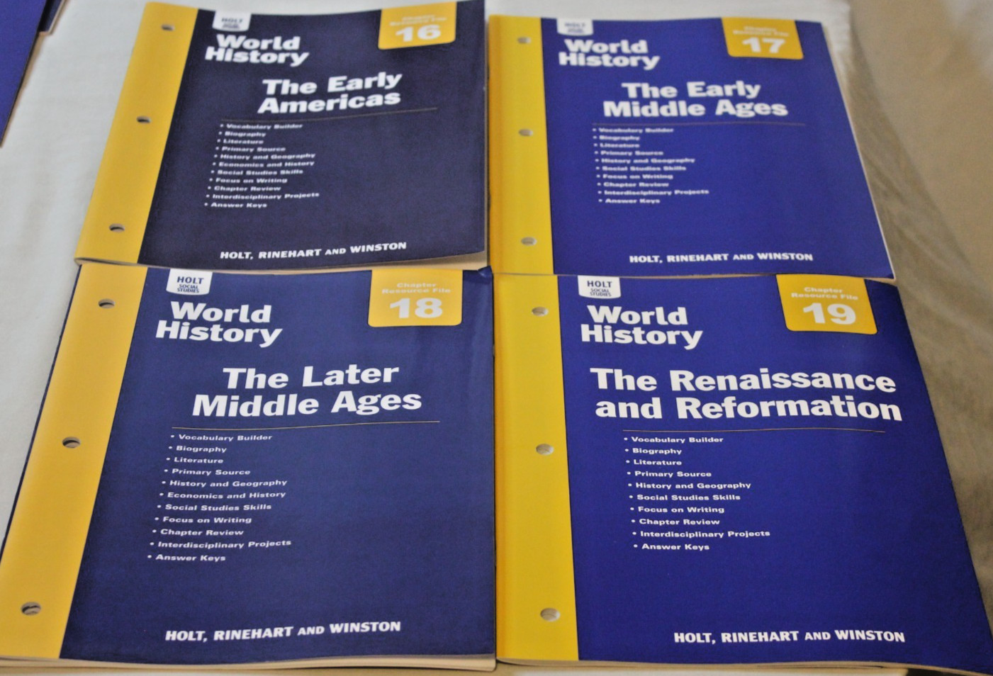 Holt McDougal Social Studies World History Chapter Resource Files Set