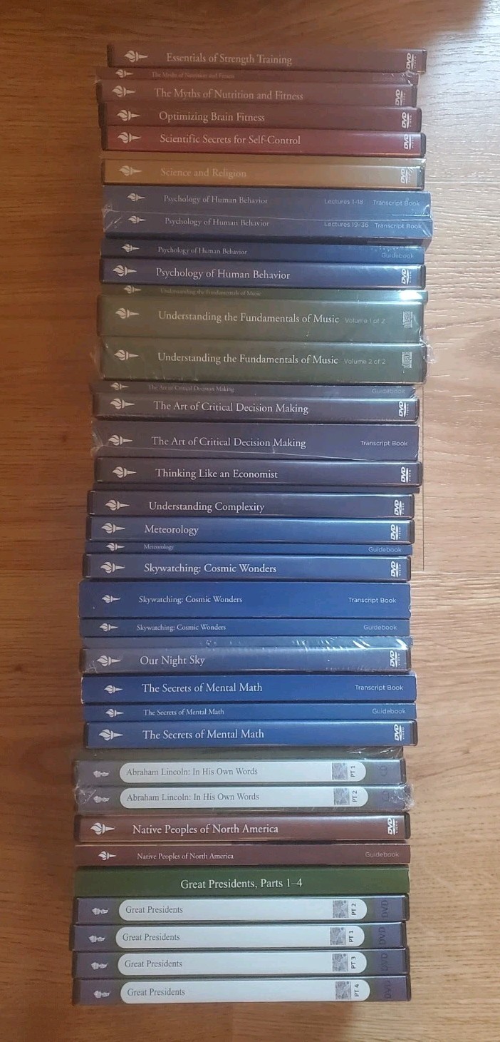 The Great Courses Educational Books DVDs CDs Lot – History Science Business