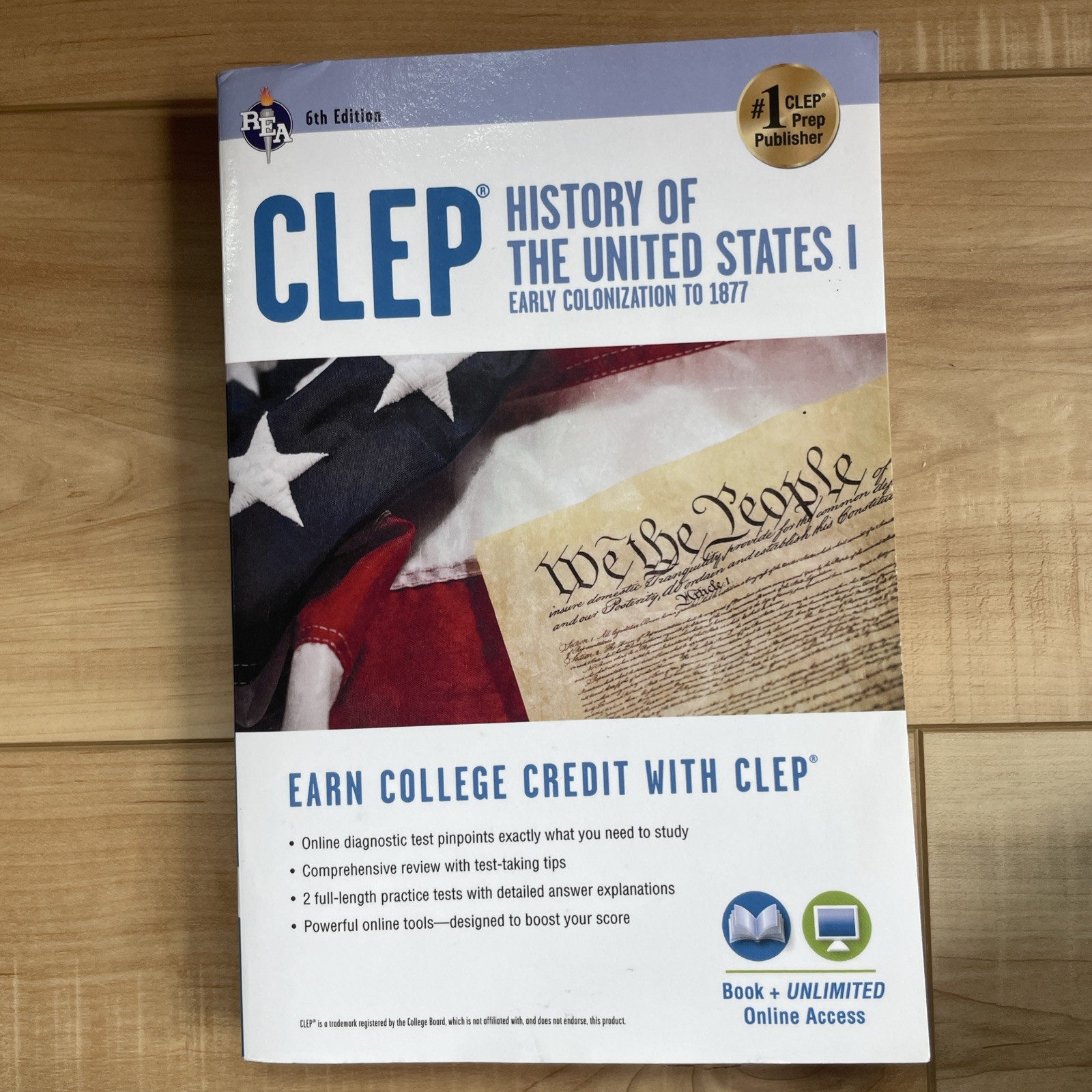 REA CLEP History of the United States 1 (6th ed.) & 2 (2nd ed.)