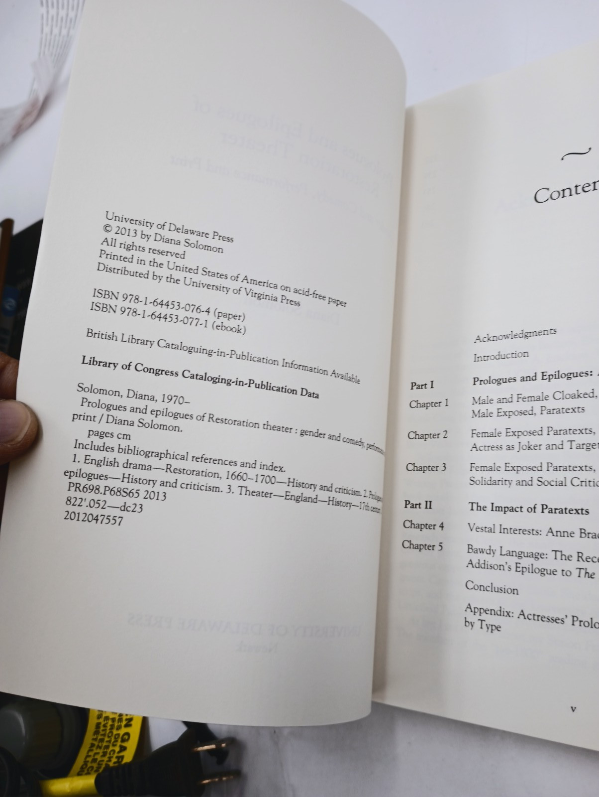 NEW PROLOGUES & EPILOGUES OF RESTORATION THEATER GENDER COMEDY PERFORMANCE PRINT